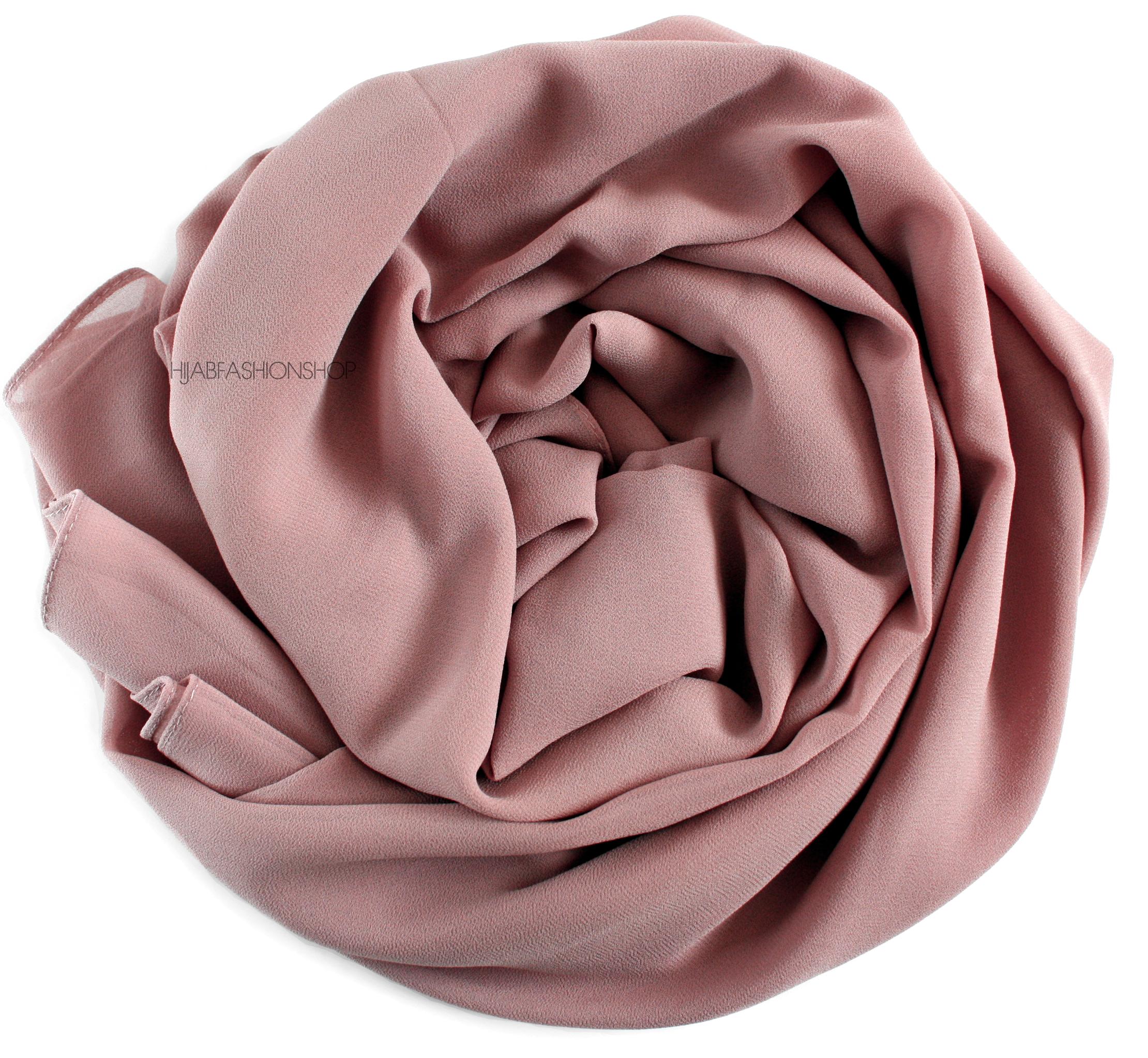nude rose maxi premium crepe chiffon hijab