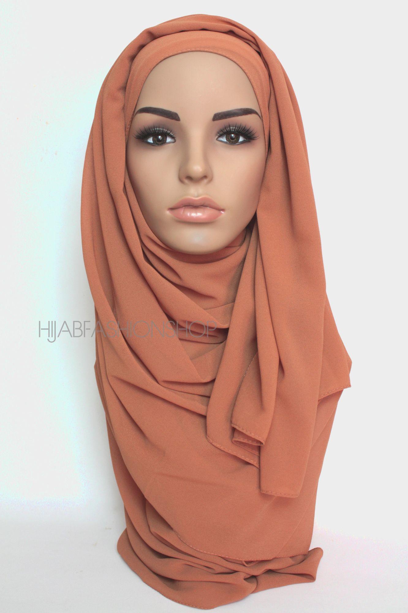rusty sand crepe chiffon hijab