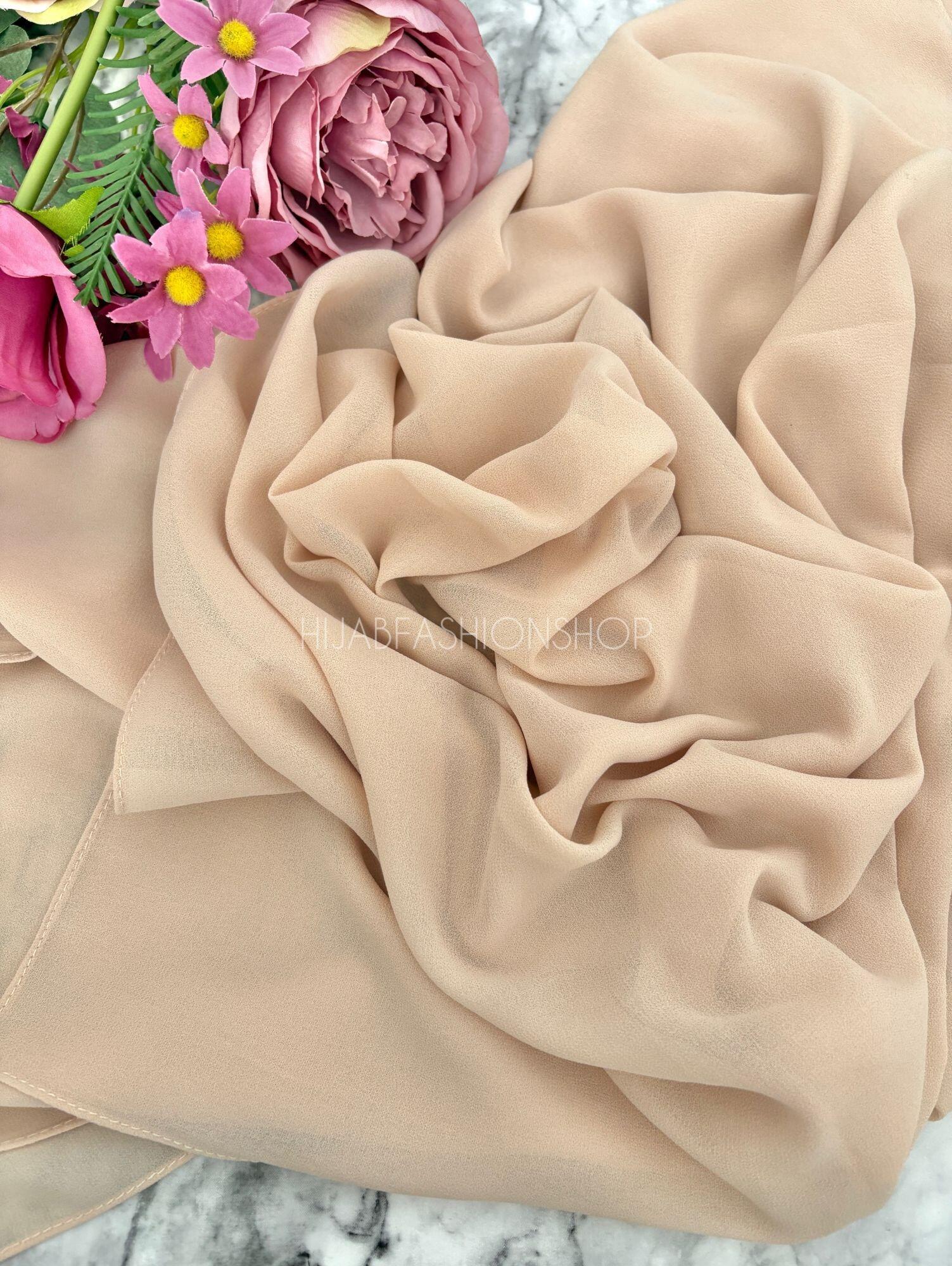 vanilla premium crepe chiffon hijab