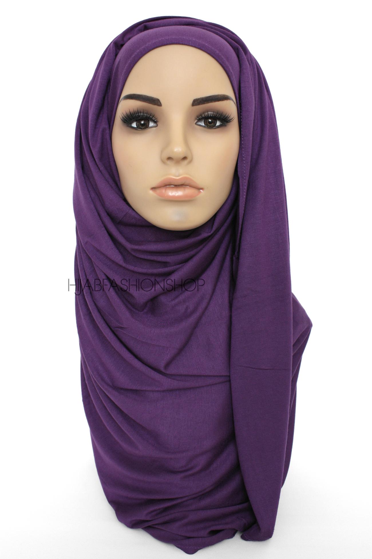 plum jersey hijab