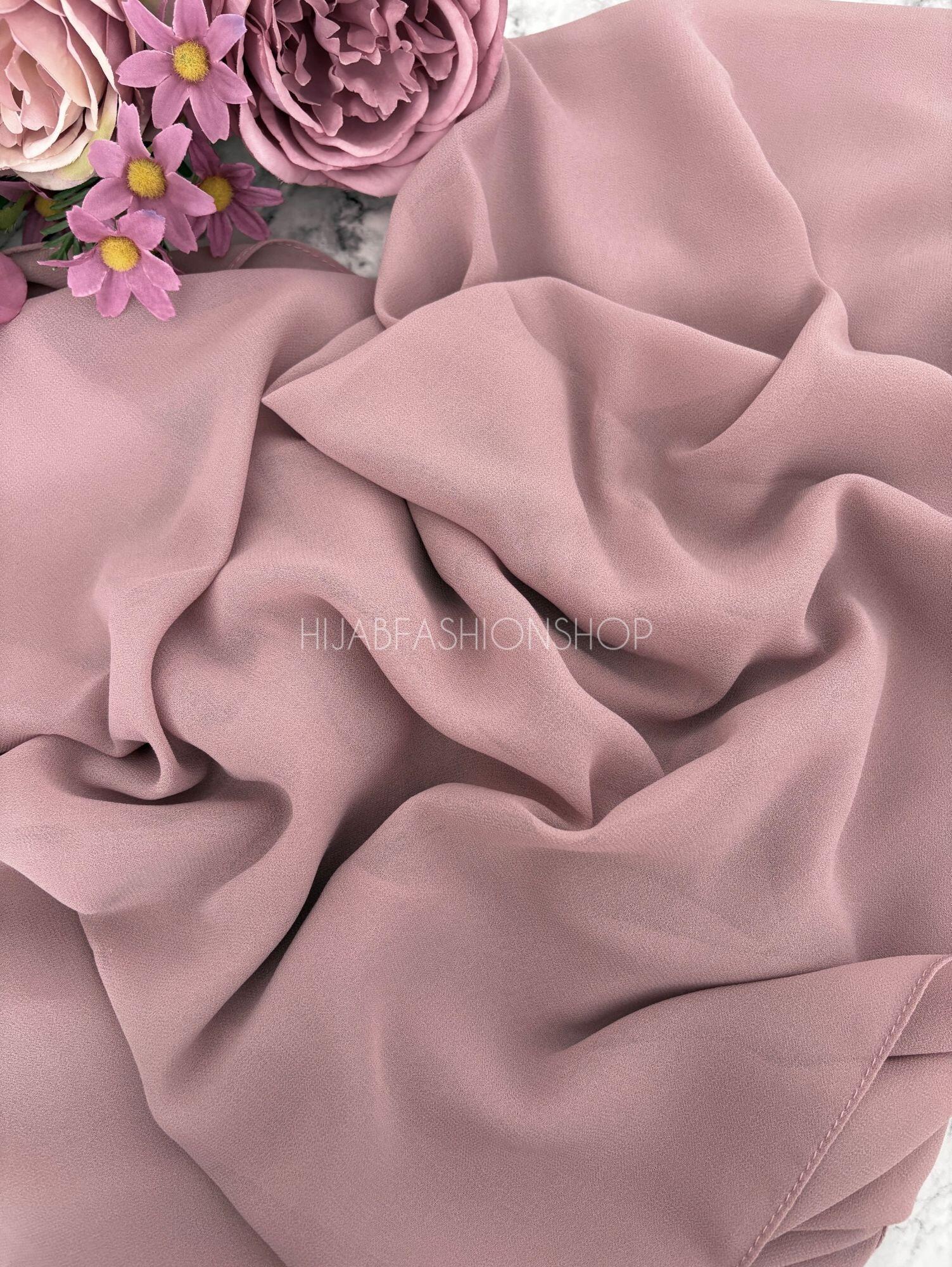 mauve crepe chiffon hijab