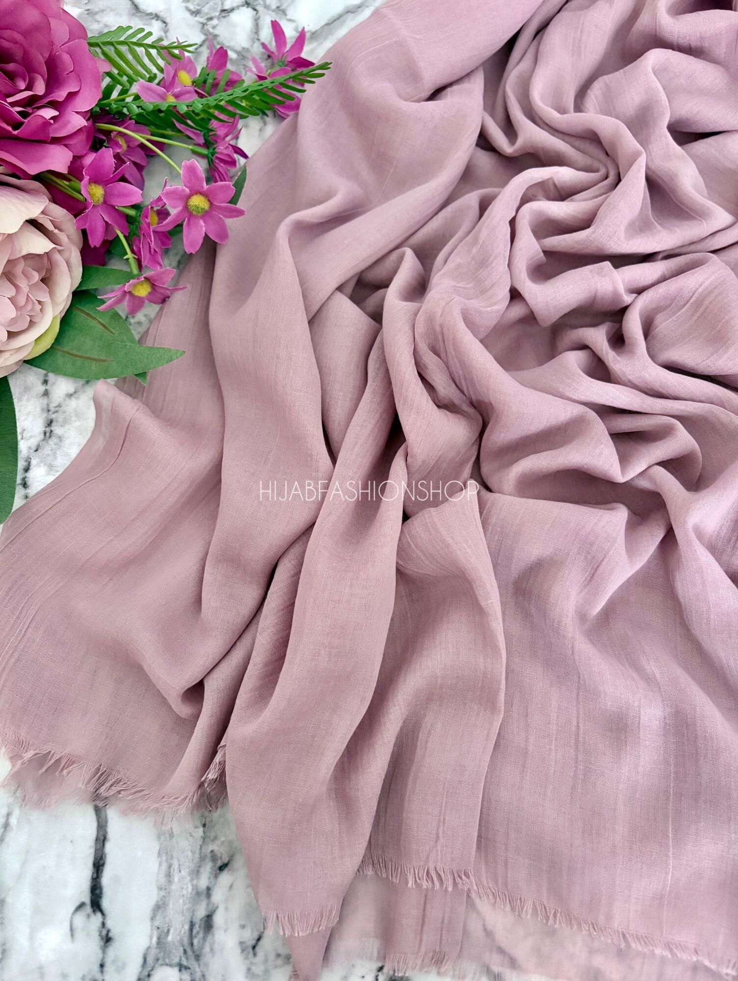 mauve premium cotton hijab