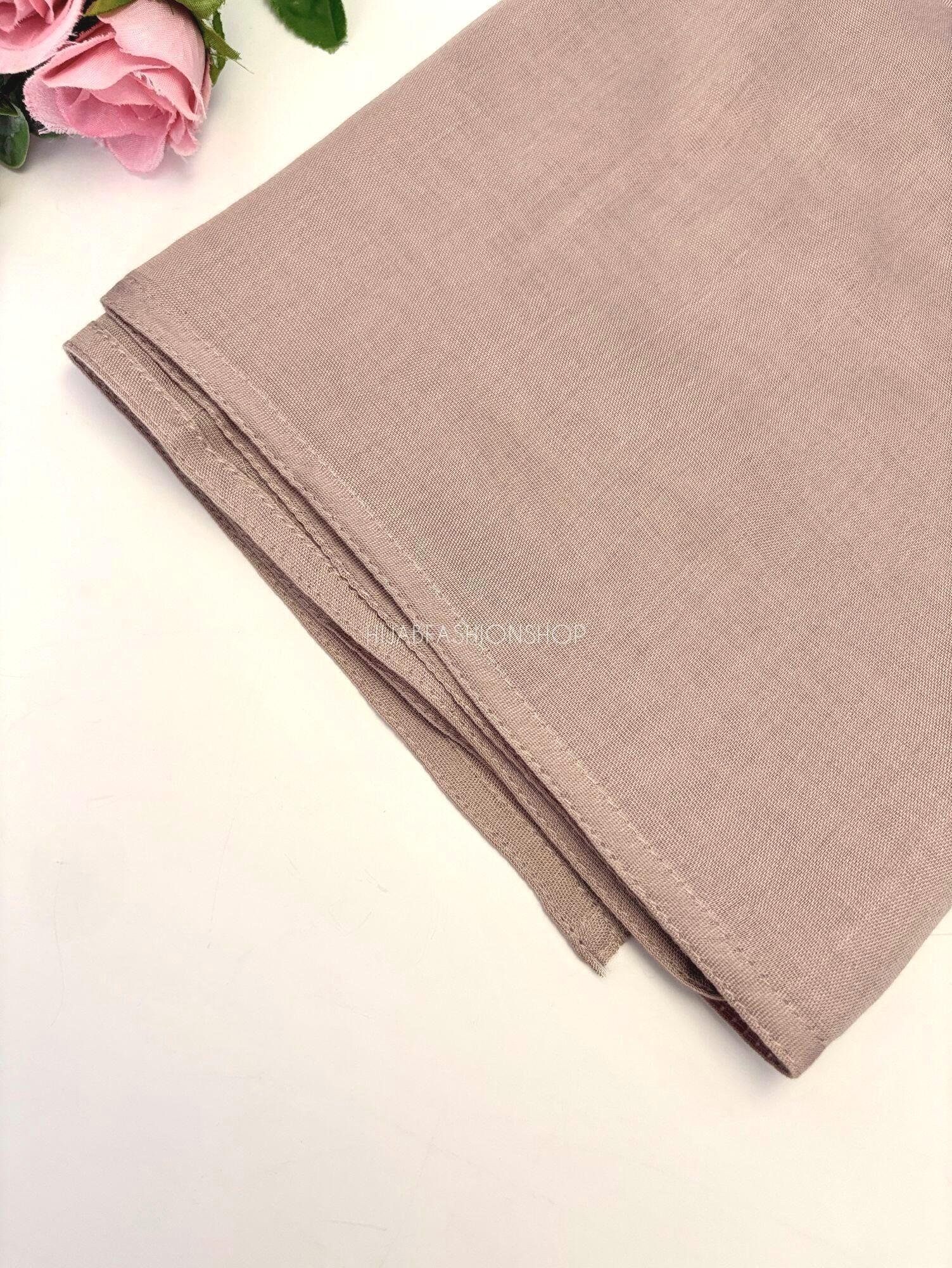 sand premium 100% modal double stitched hijab close up