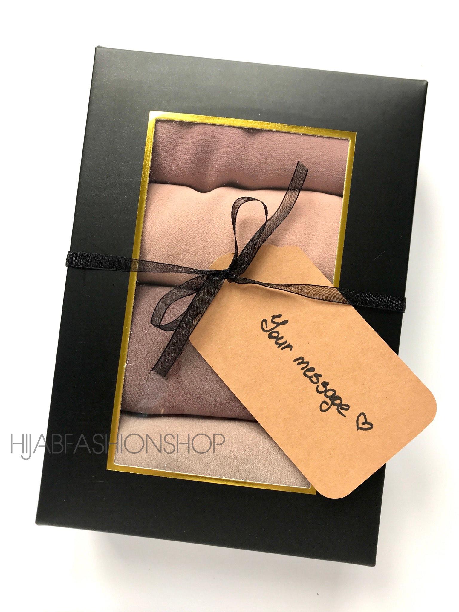 black hijab gift box