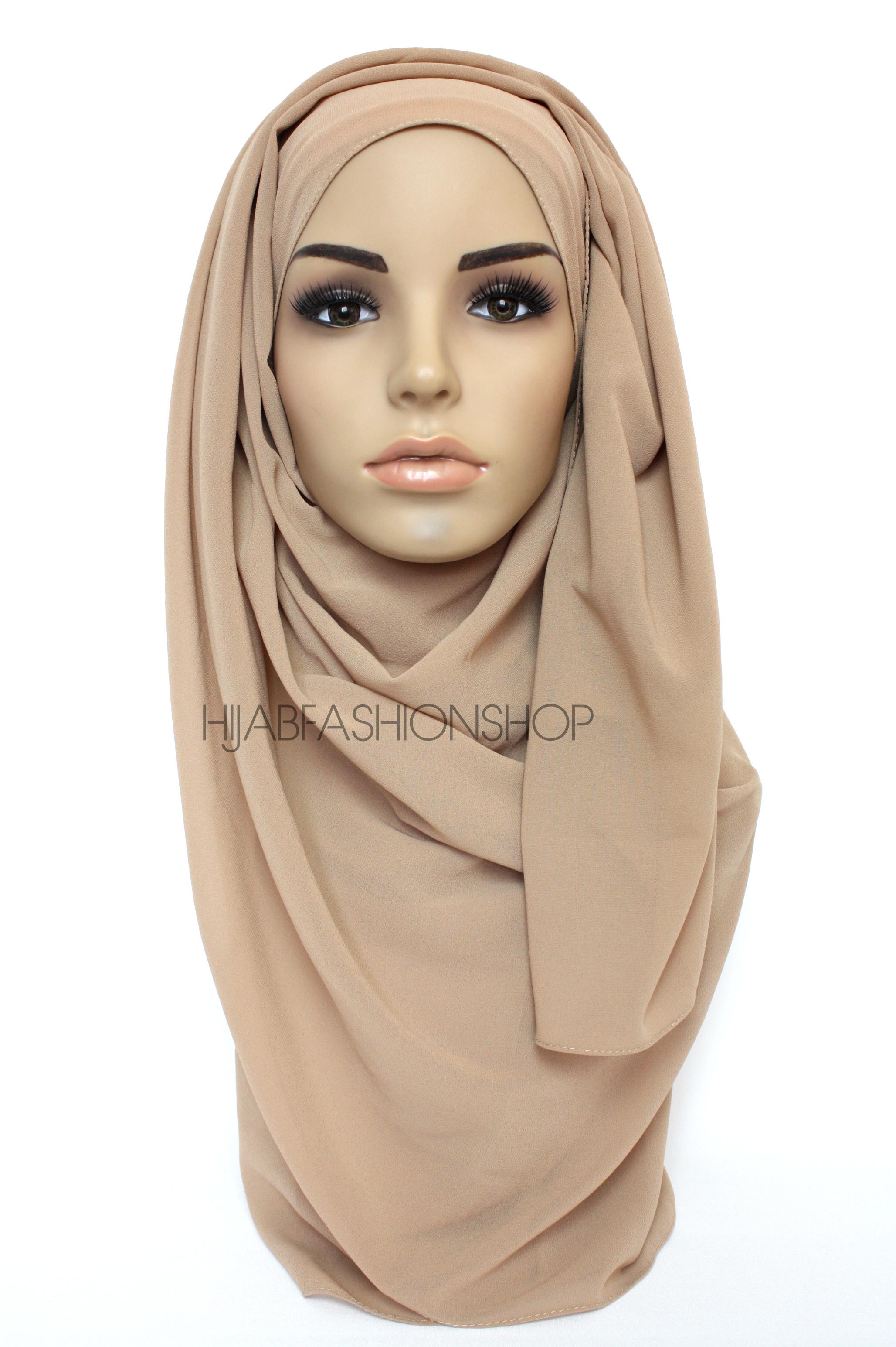beige premium chiffon hijab