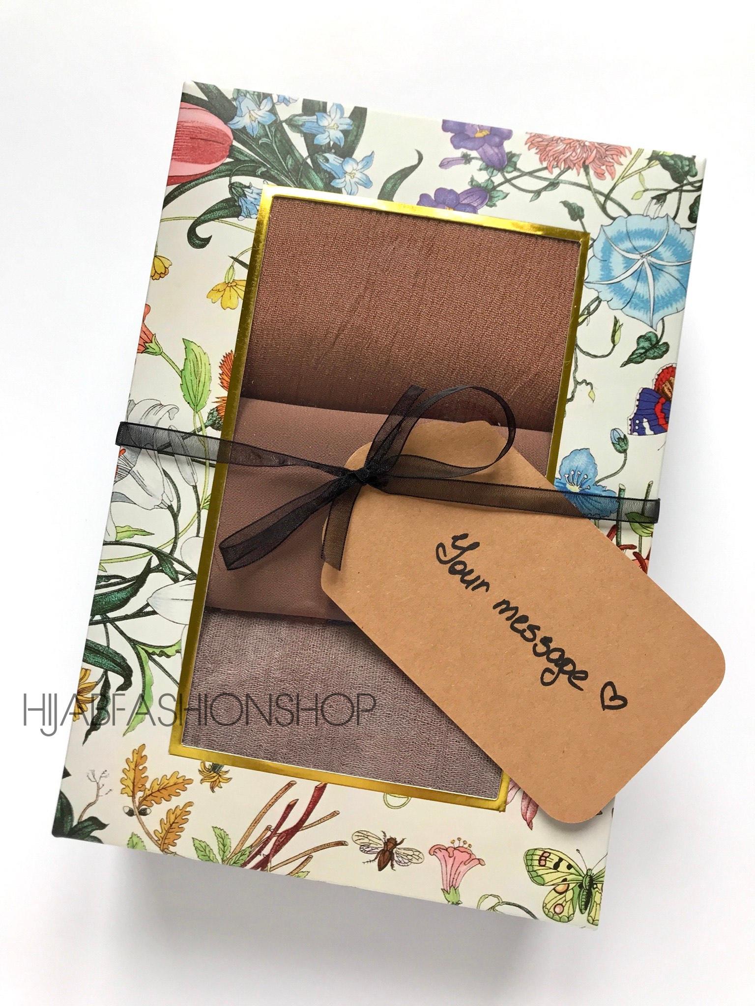 floral hijab gift box