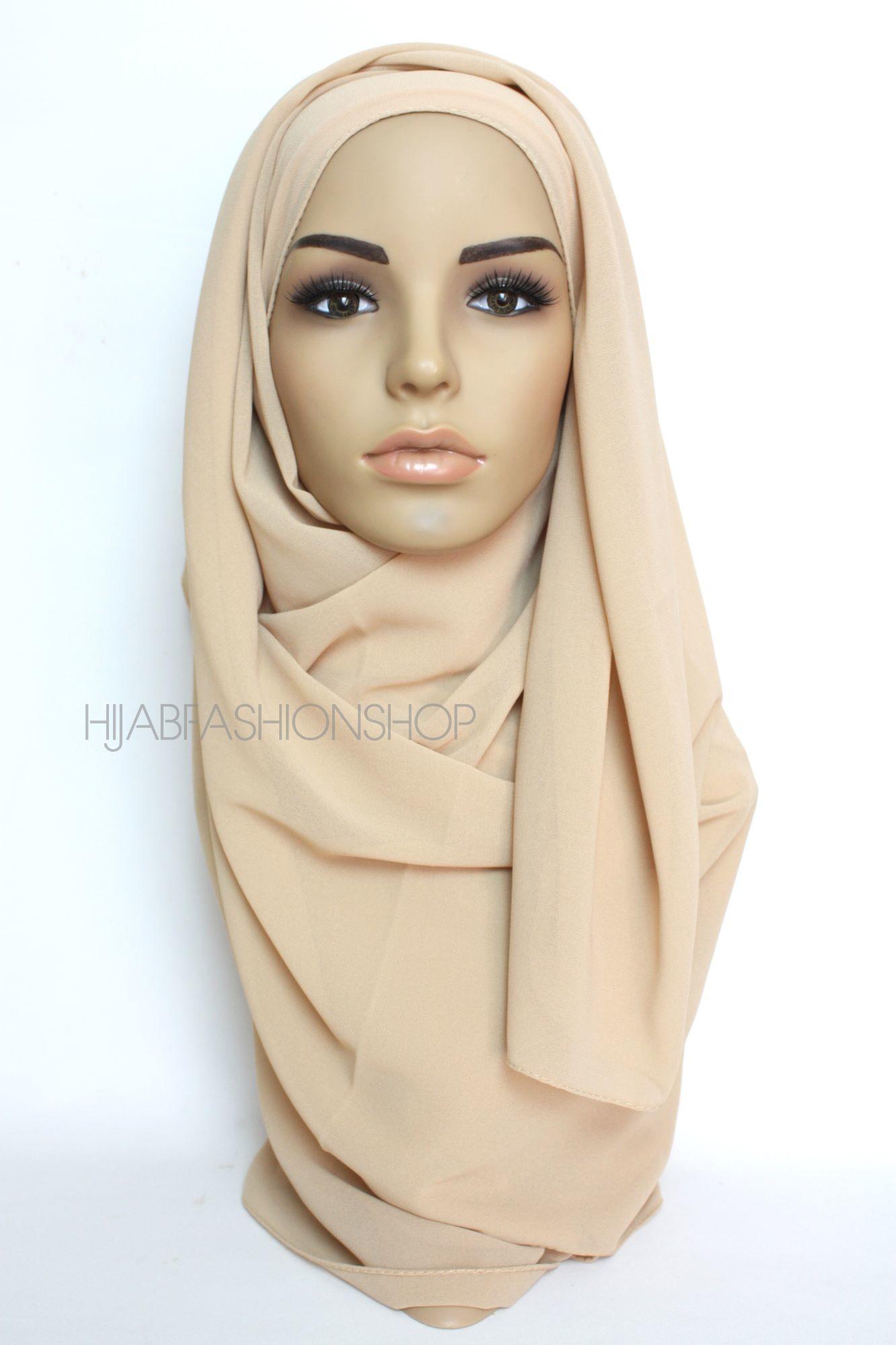 vanilla crepe chiffon hijab