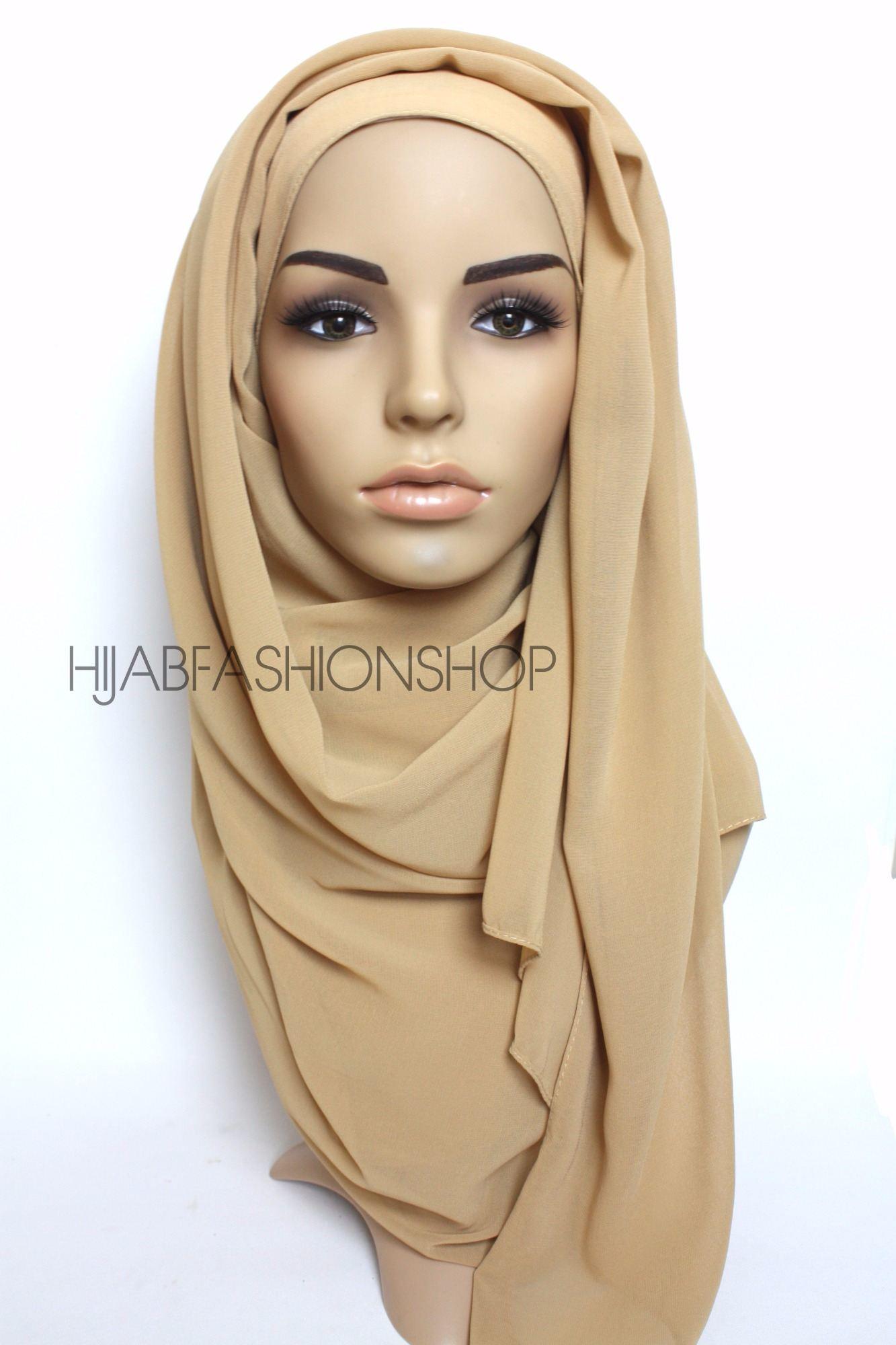 camel crepe chiffon hijab