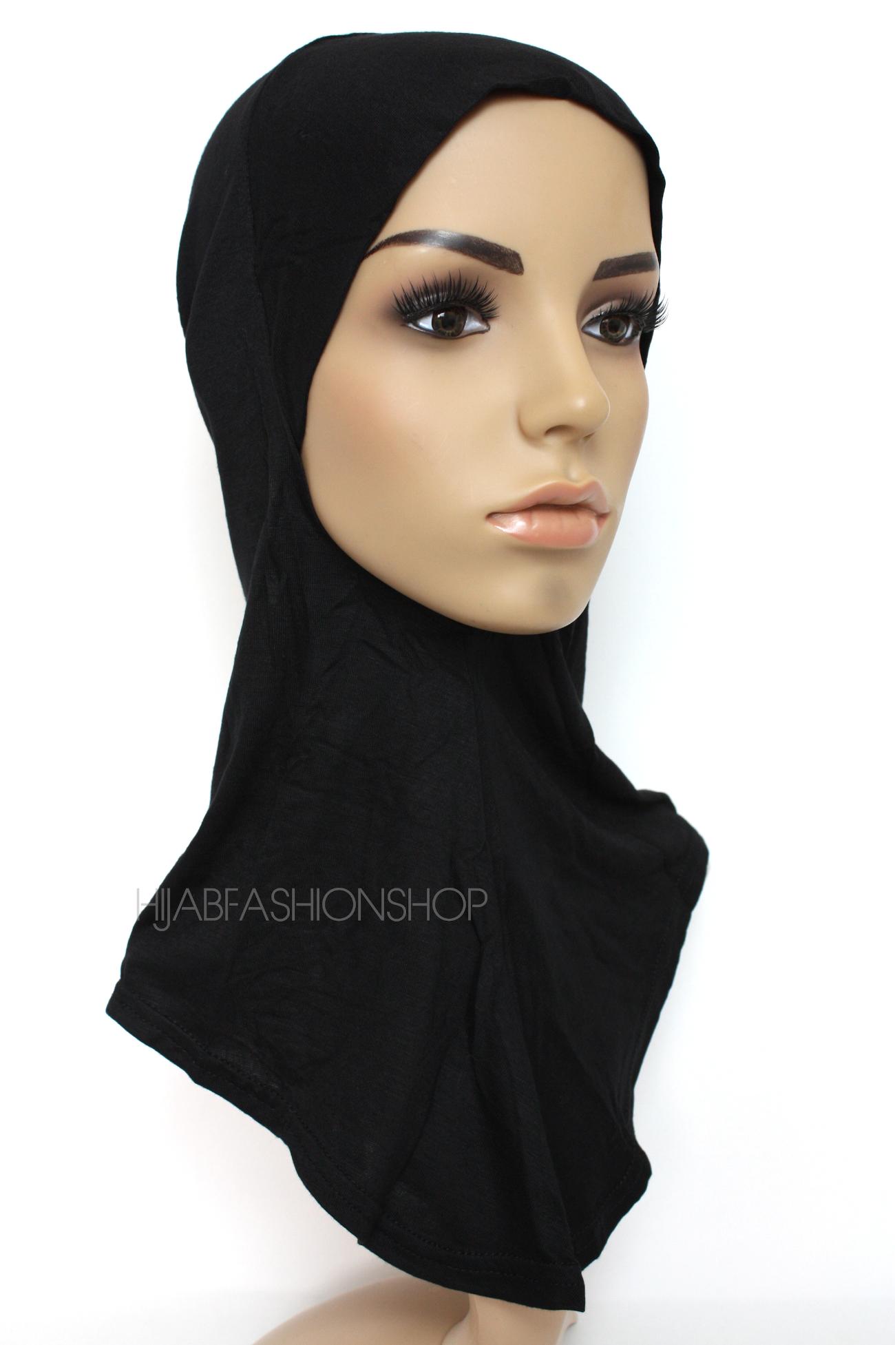 black full hijab ninja underscarf