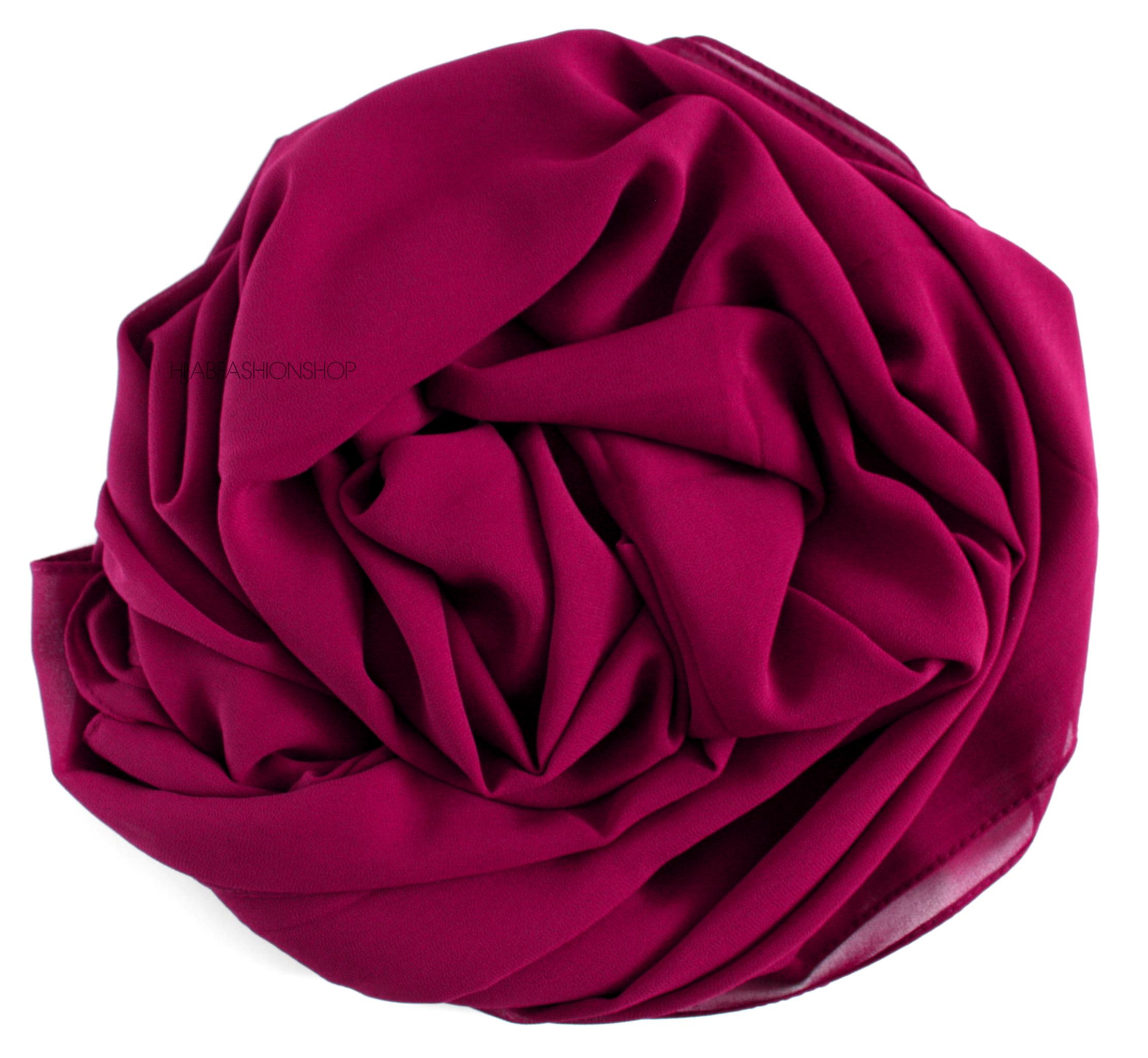 burgundy maxi premium crepe chiffon hijab