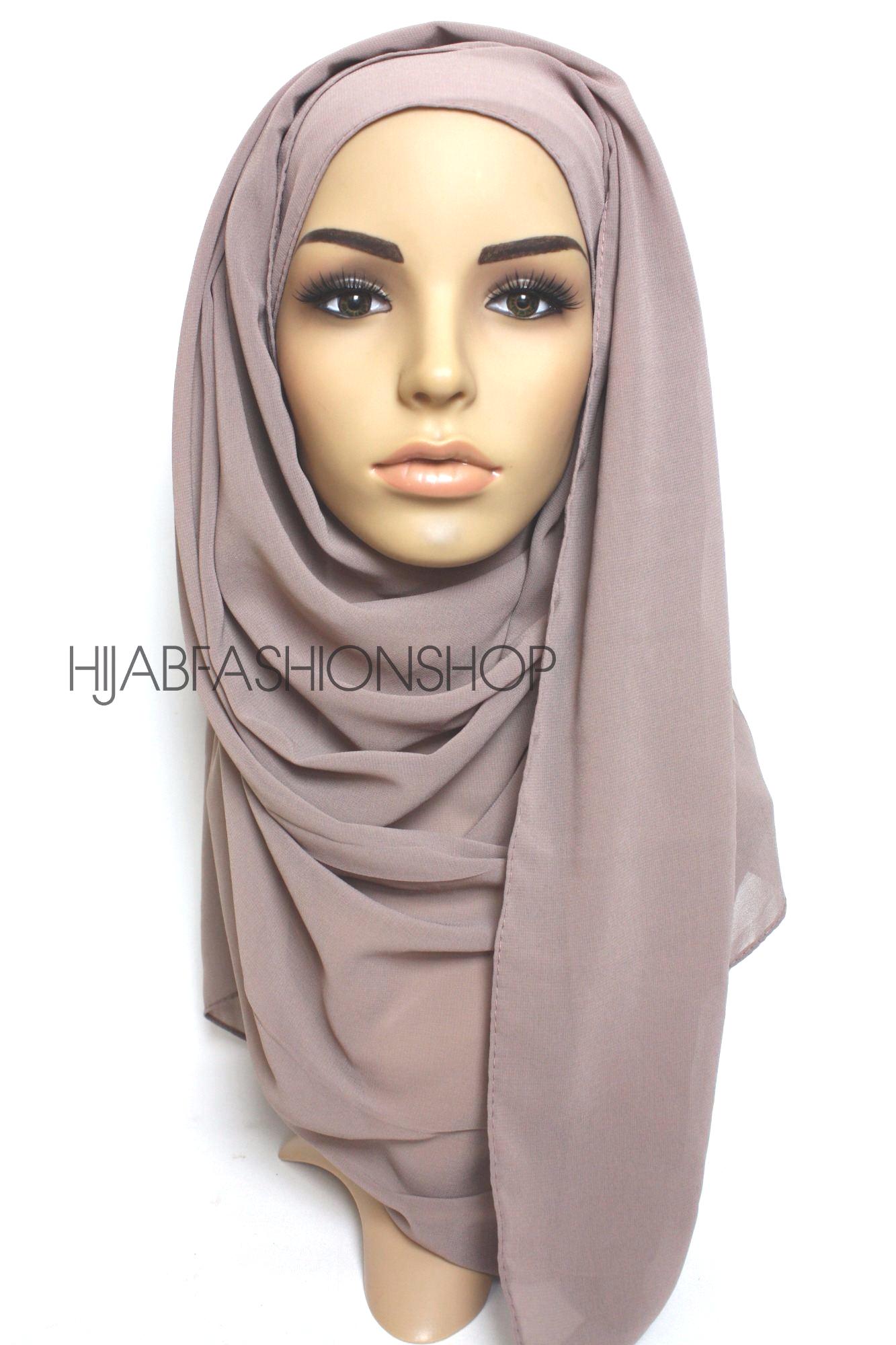 light mink premium crepe chiffon hijab