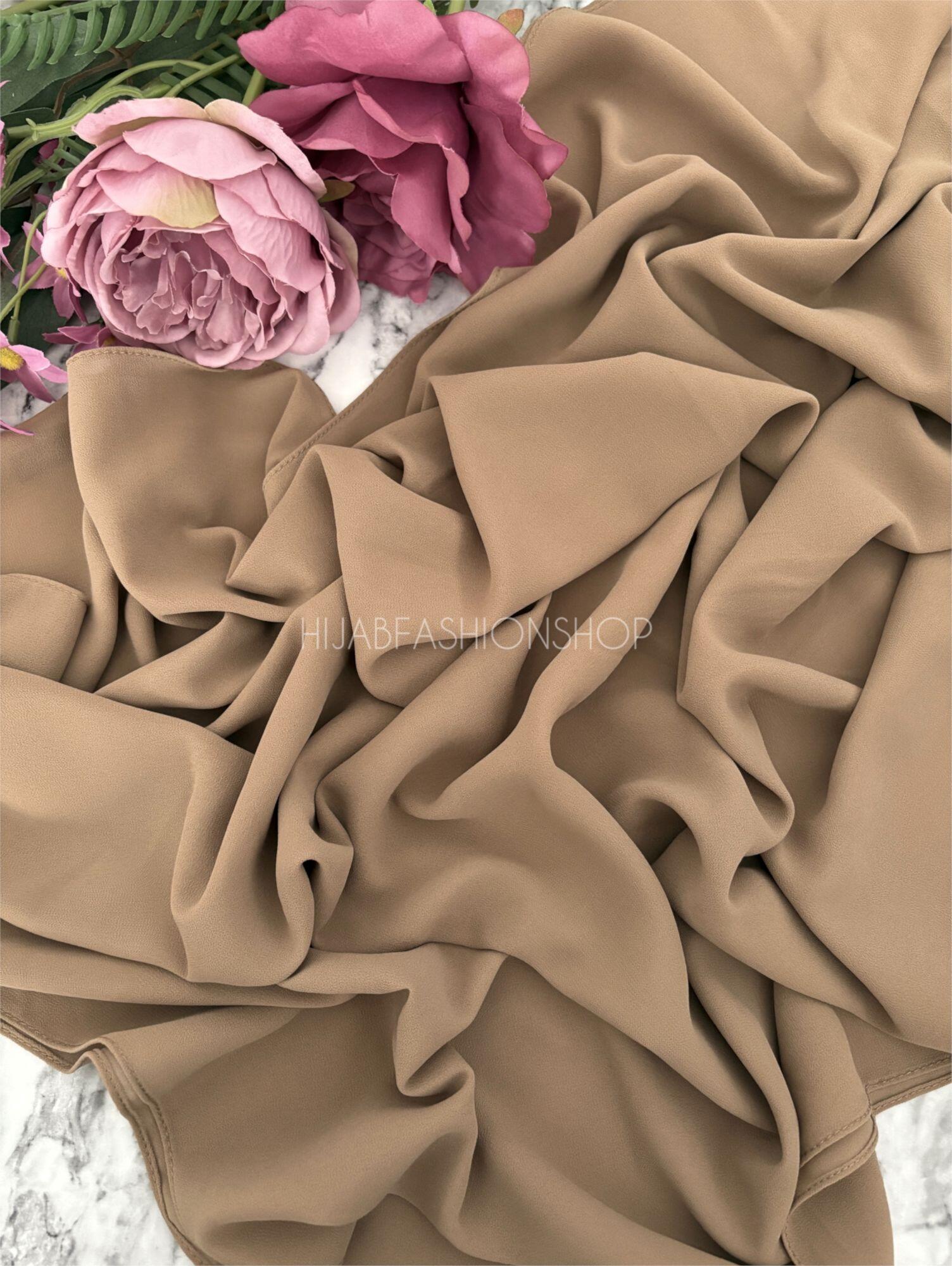 almond crepe chiffon hijab