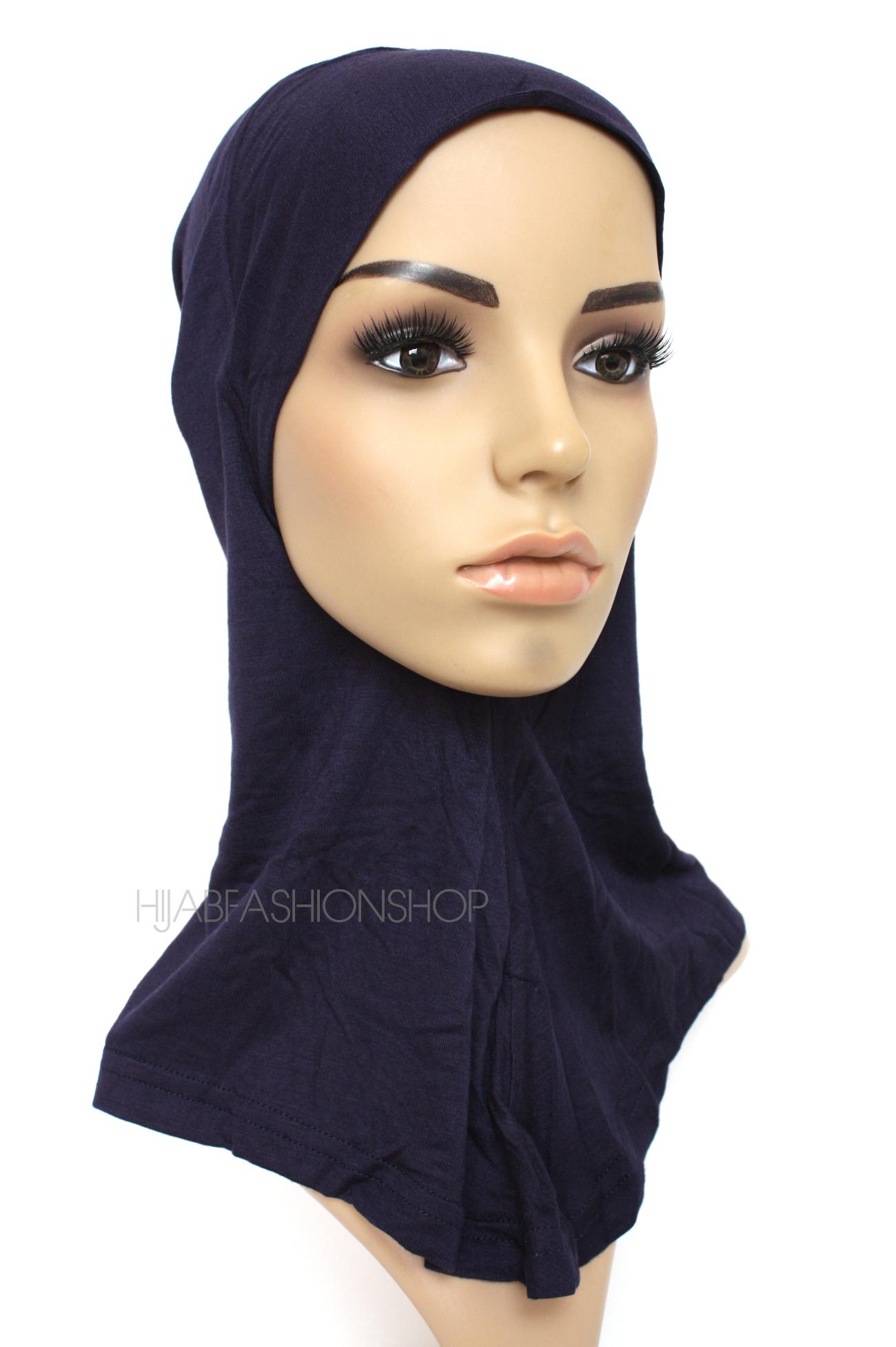 navy full hijab ninja underscarf