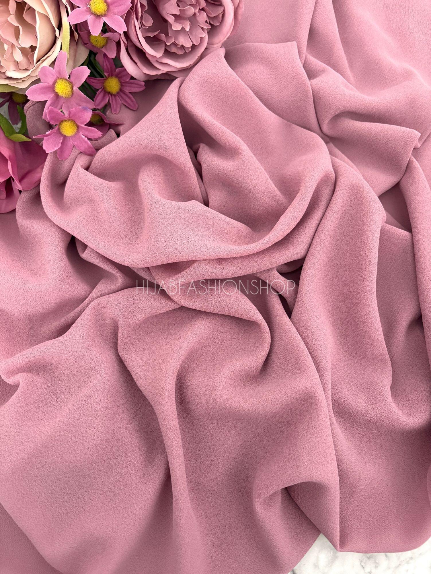 sweet pink premium crepe chiffon hijab