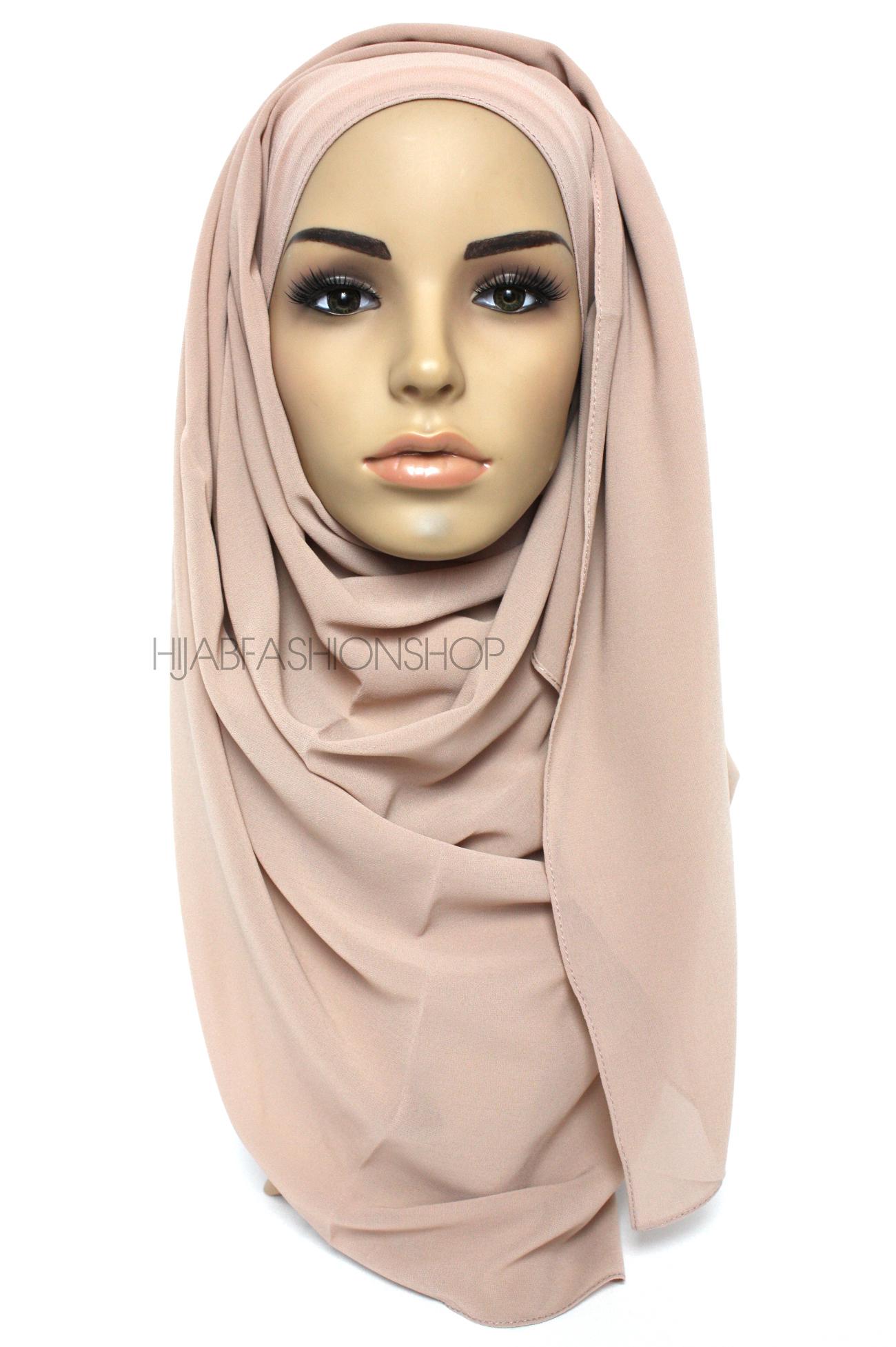 Fair nude chiffon hijab