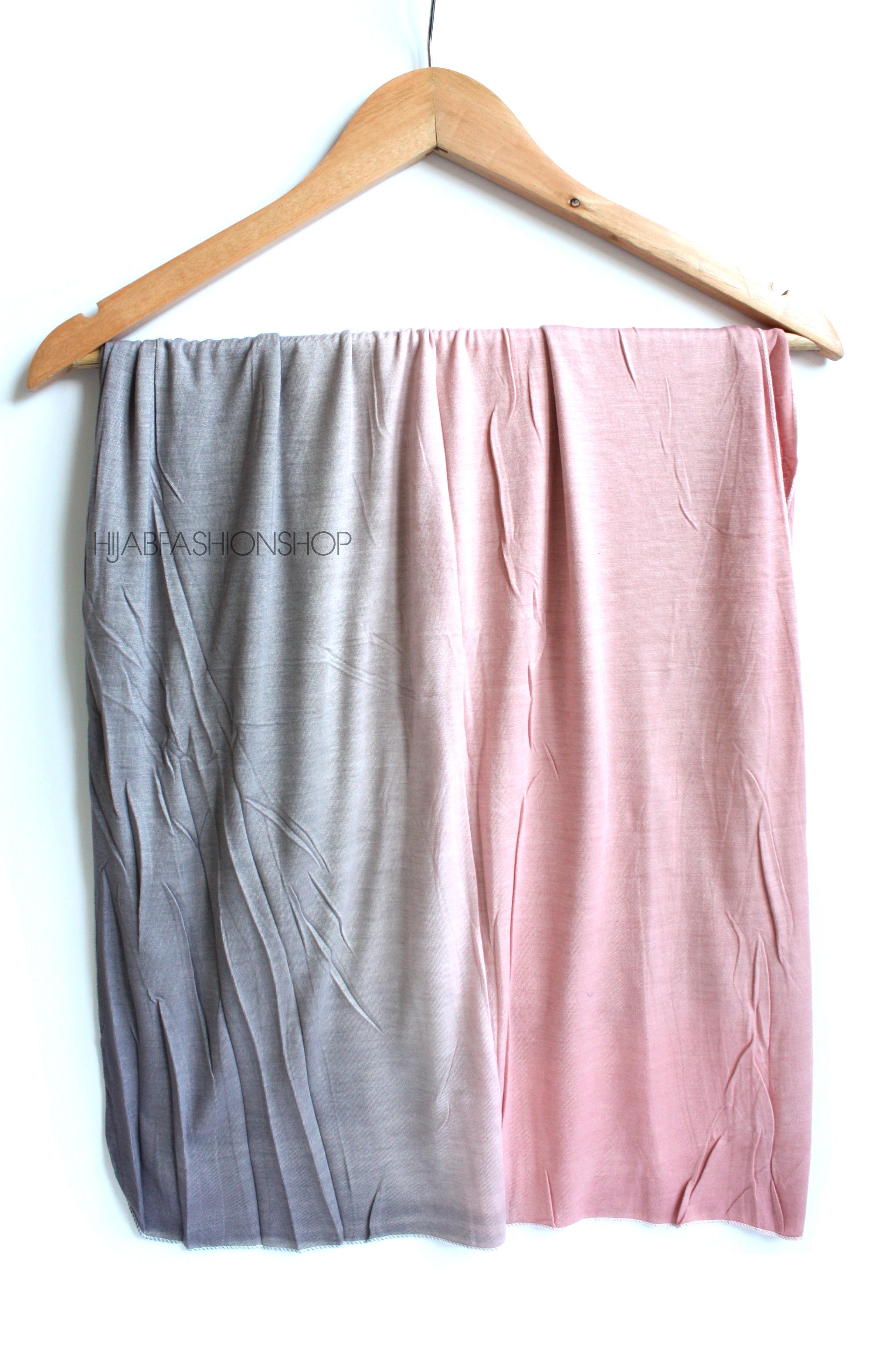 grey and peach ombre jersey hijab