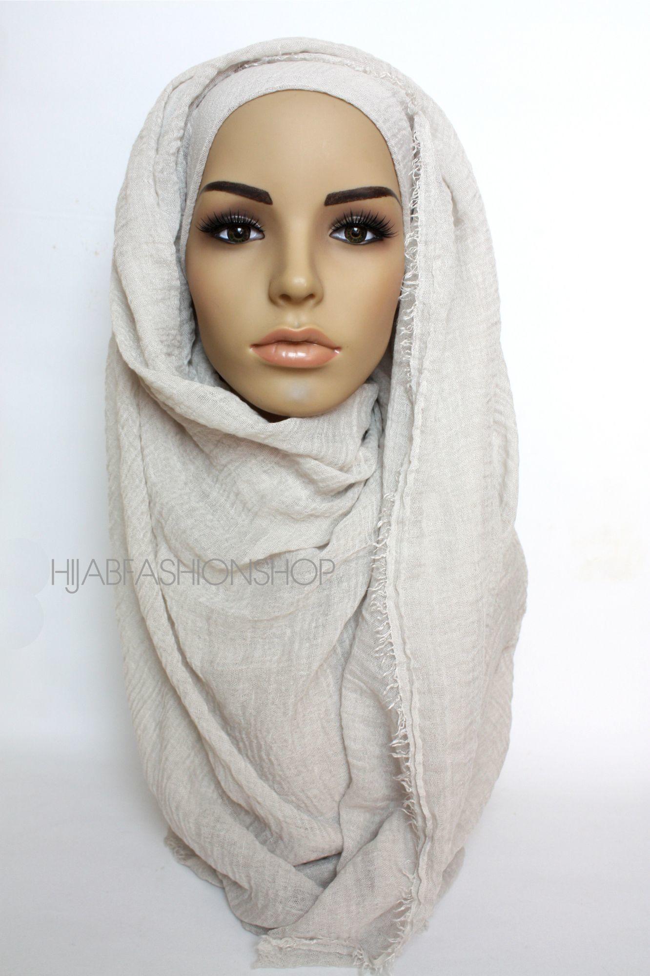 ash crimp crinkle hijab