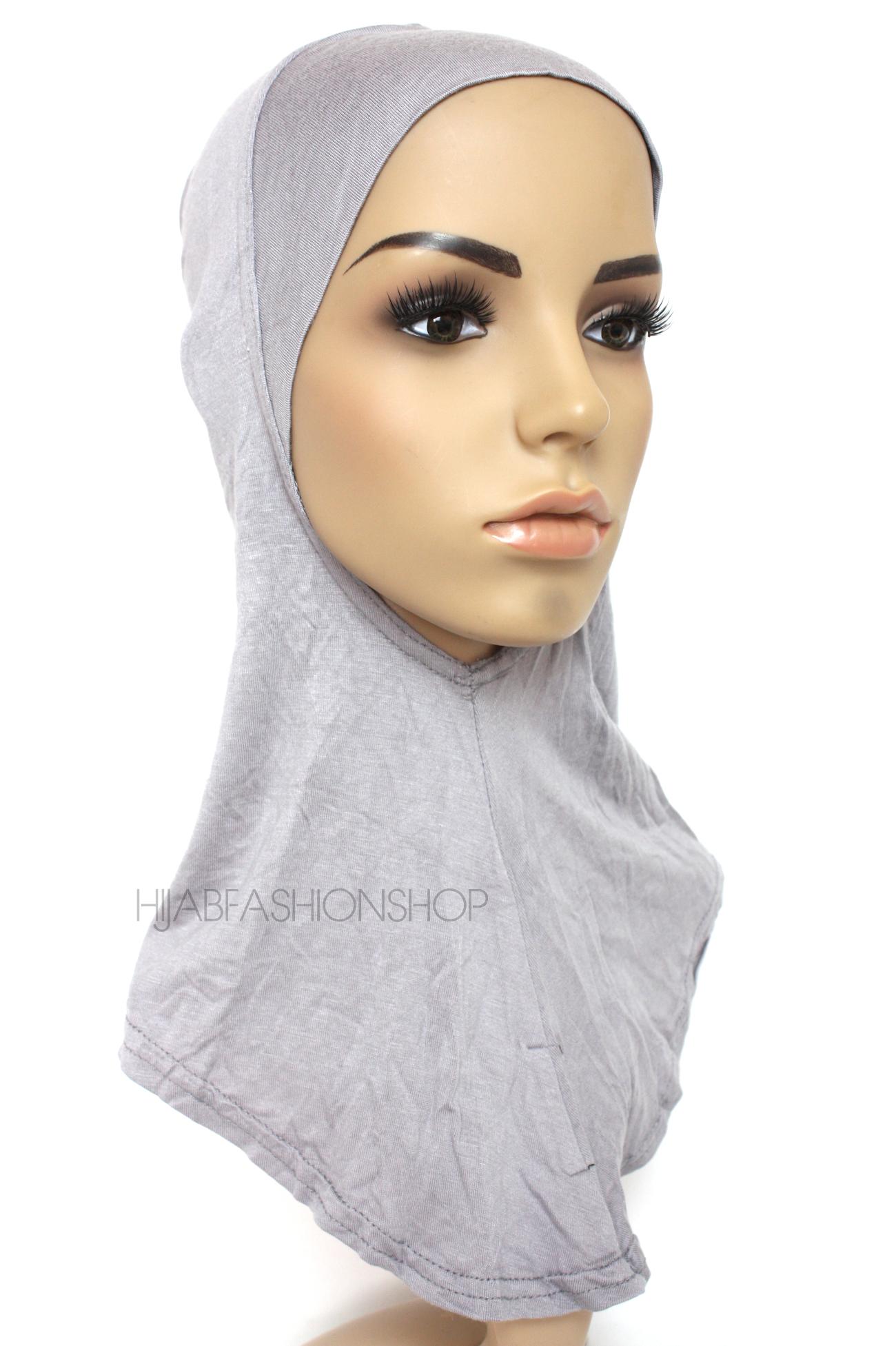 grey full hijab ninja underscarf