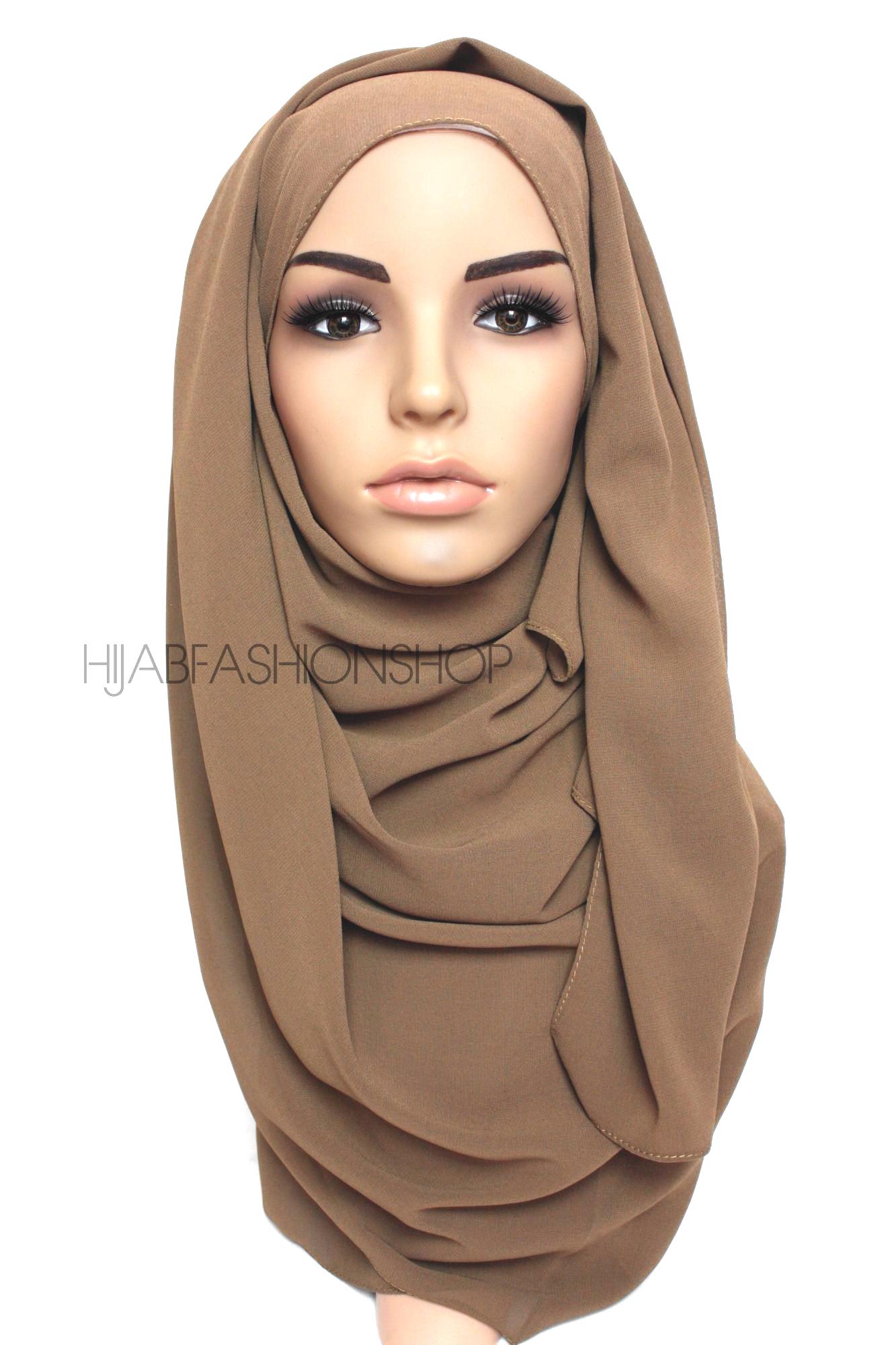 walnut crepe chiffon hijab