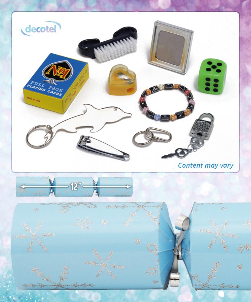 ice blue snowflake christmas cracker contents