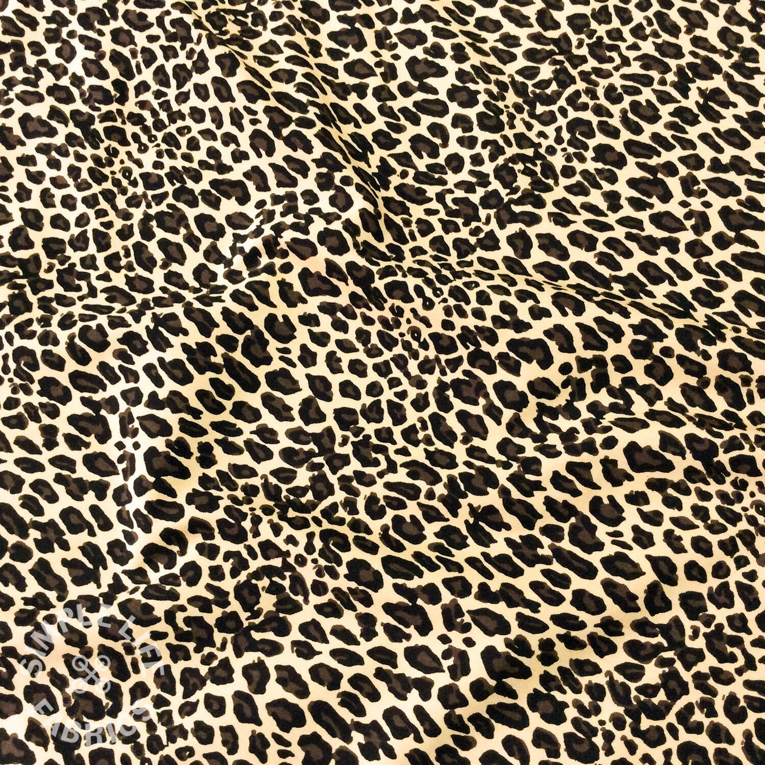 Classic animal leopard print jersey fabric
