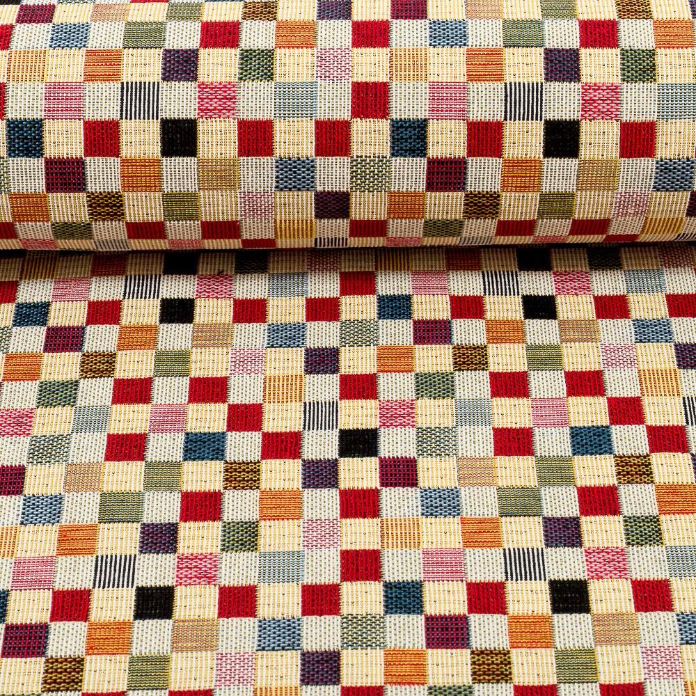 Squares designer tapestry fabric