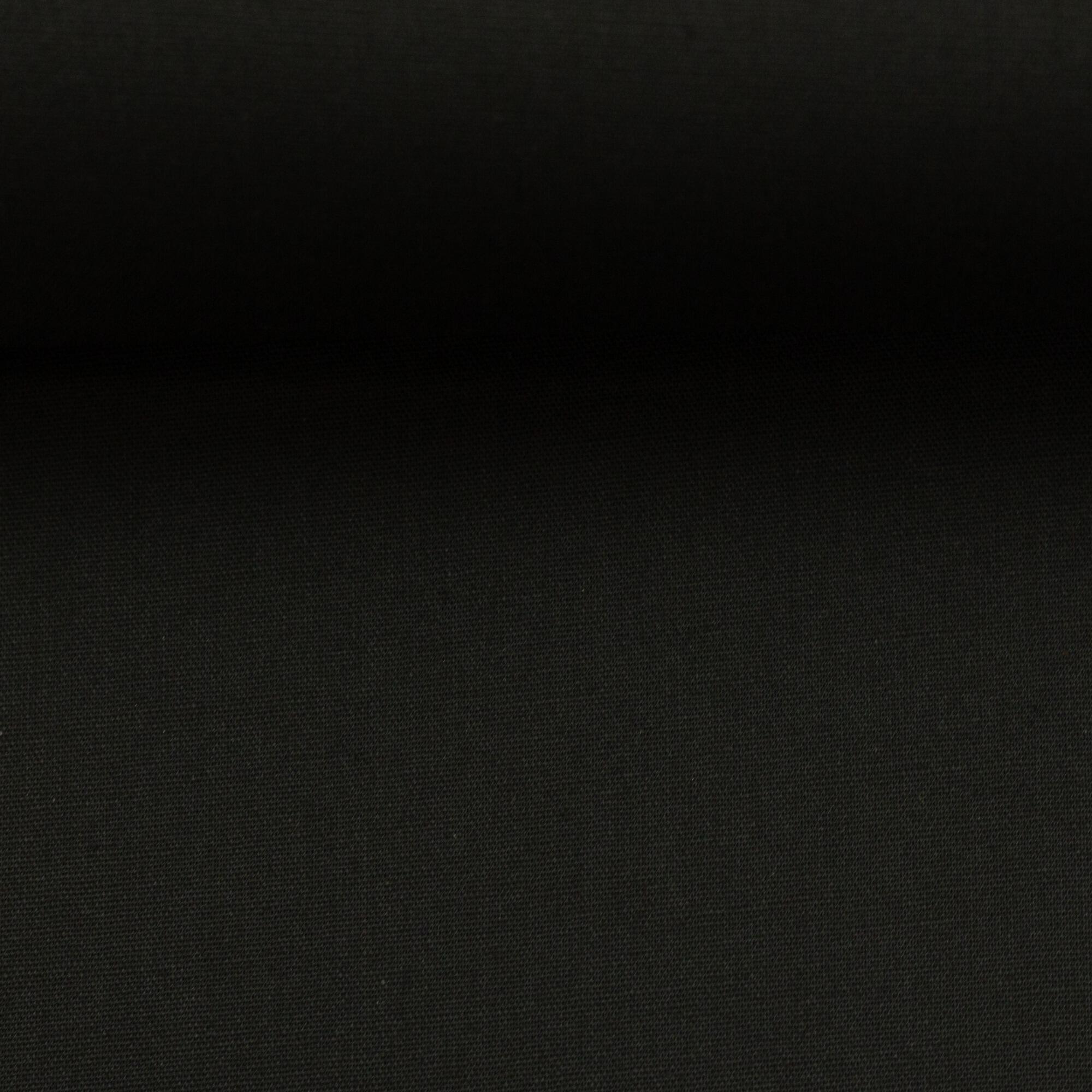 Plain woven 100 cotton fabric Black Oeko Tex Per half metre