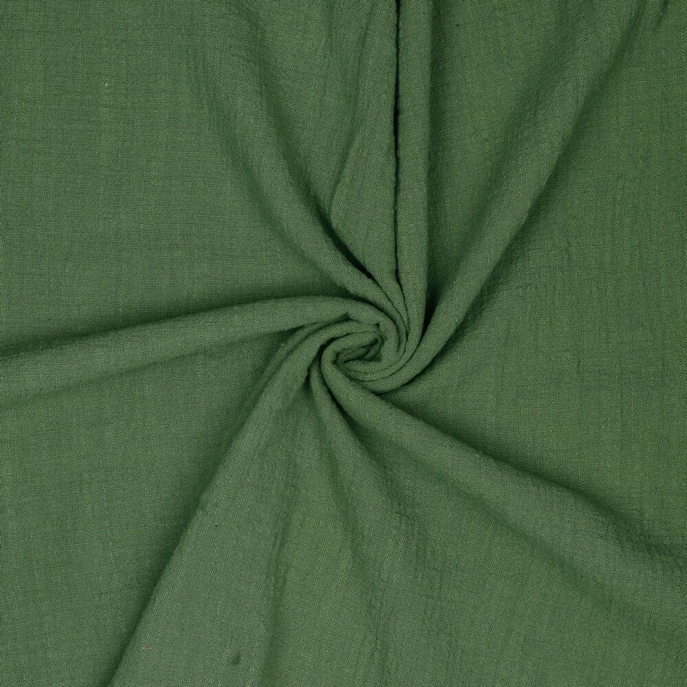 Pickle green cheesecloth slub clothing fabric
