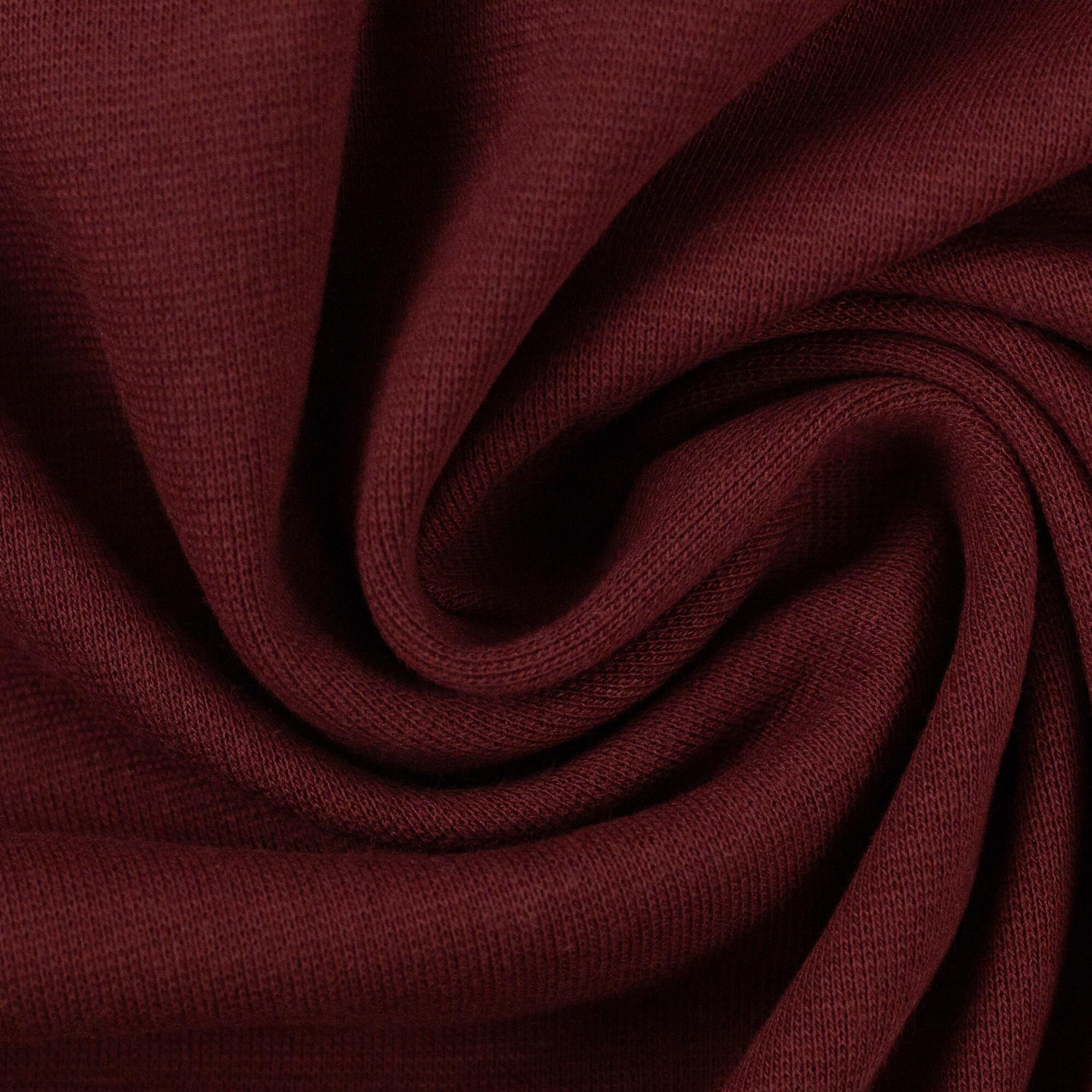Plain French Terry fabric, Bordeaux red
