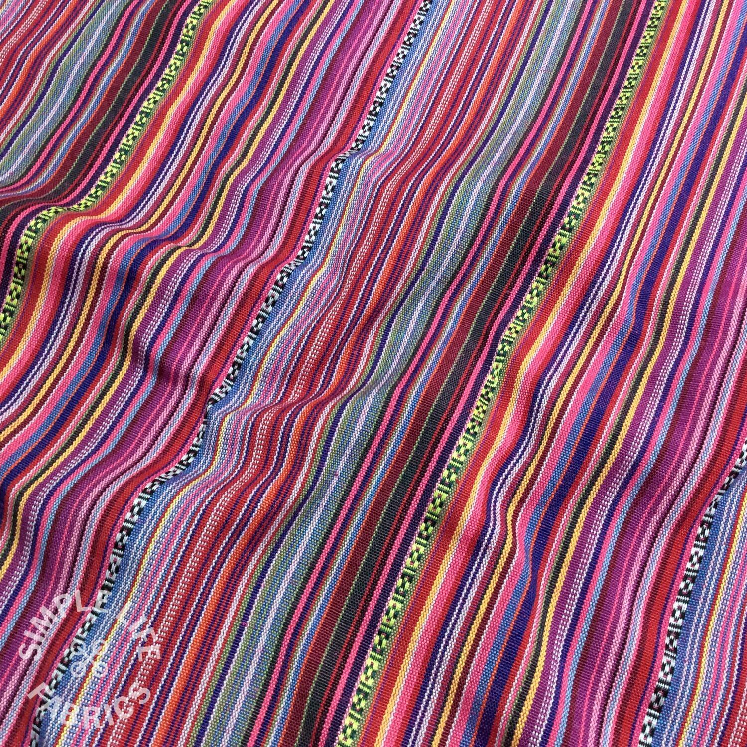 Jacobs coat striped colourful fabric
