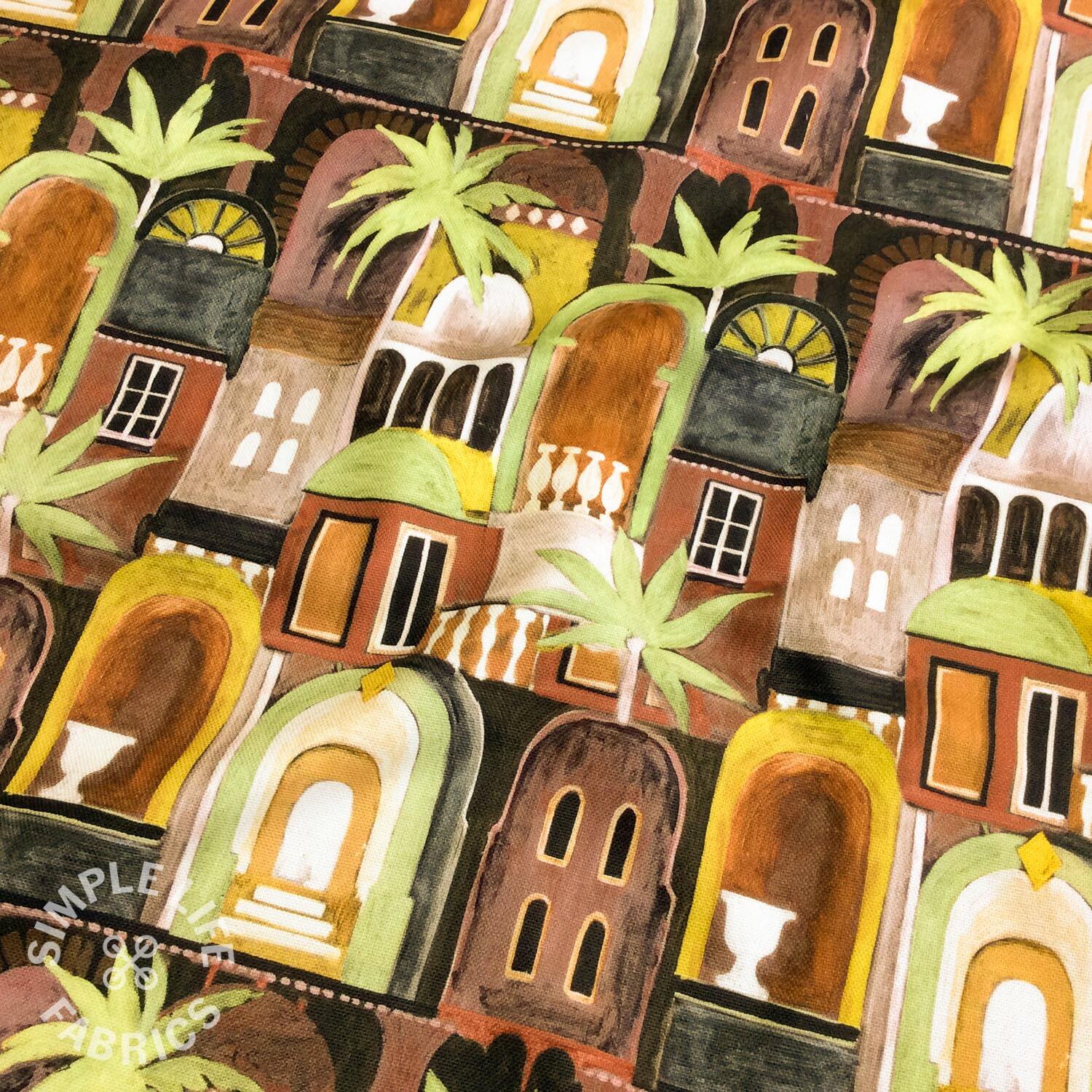 Old town canvas fabric