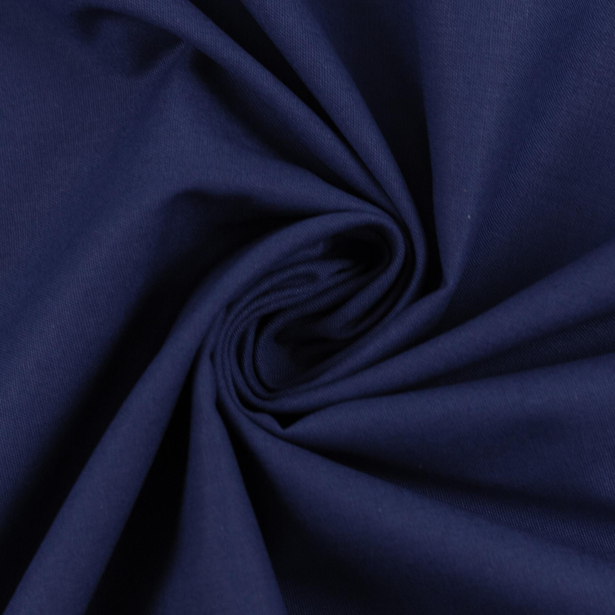 Plain cotton fabric dark navy blue