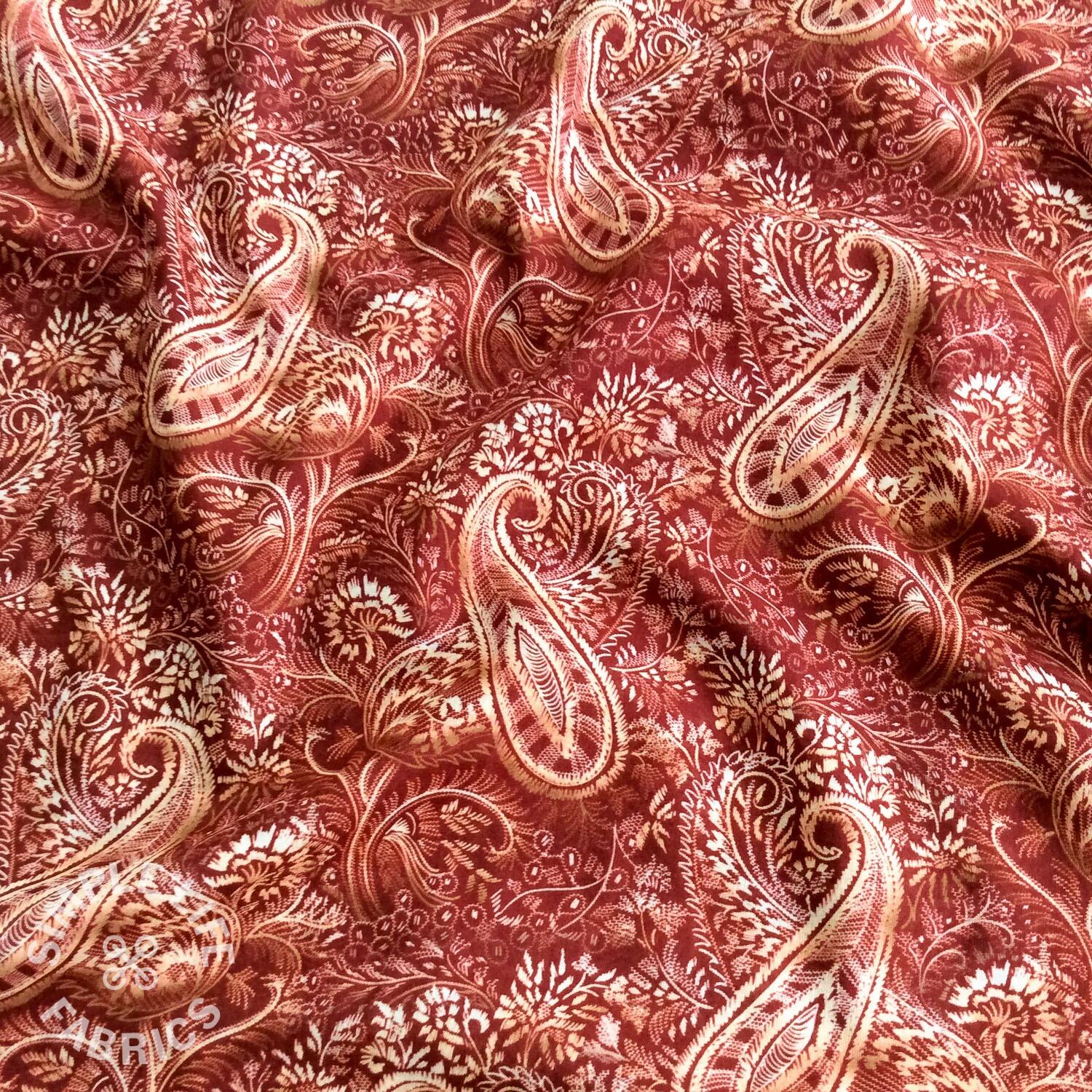 Paisley cotton lawn fabric