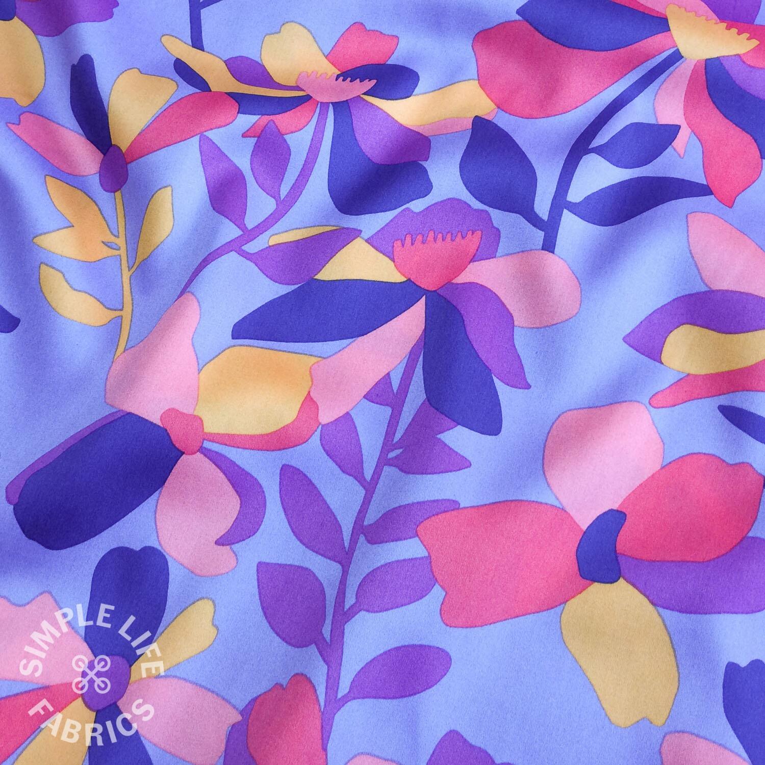 Nerida Hansen satin dress fabric floral