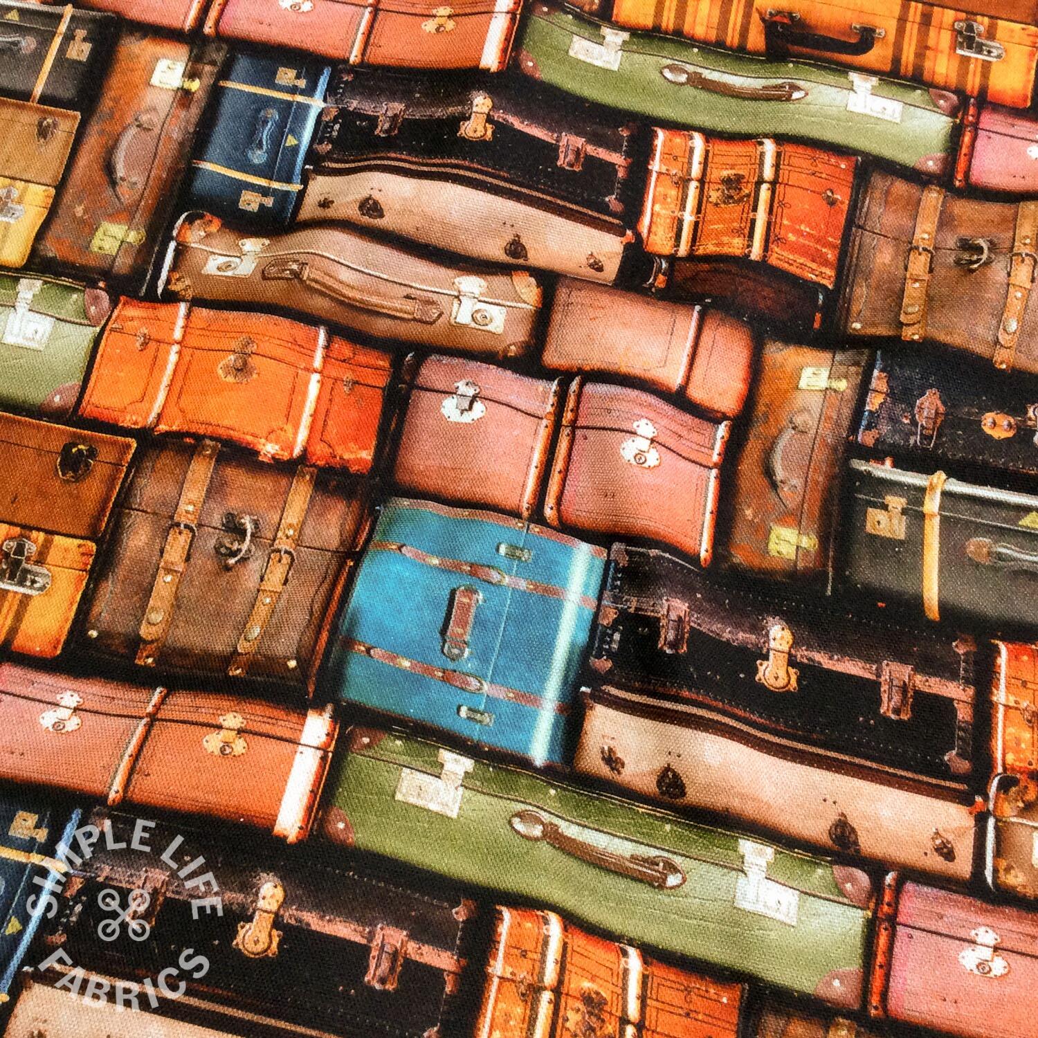Travel luggage digital canvas fabric