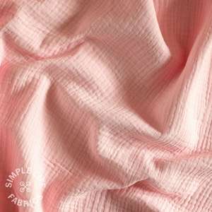 pink organic double gauze fabric