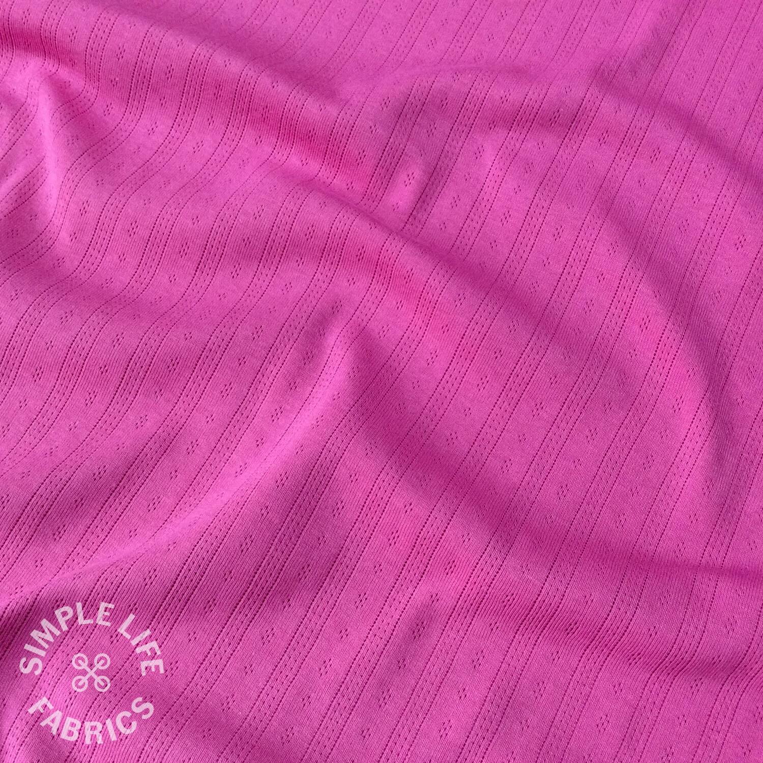 pink broderie anglaise jersey fabric