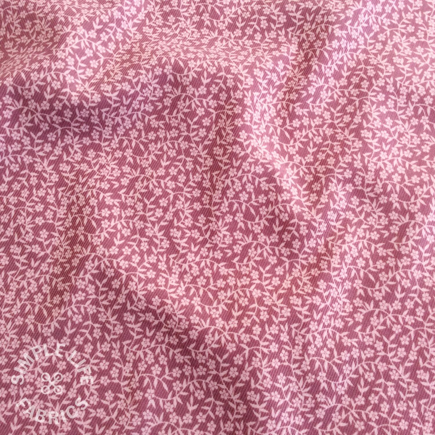 pink babycord dress fabric needlecord fabric