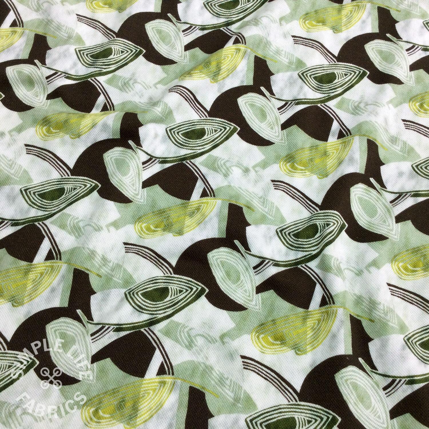Pique jersey abstract fabric