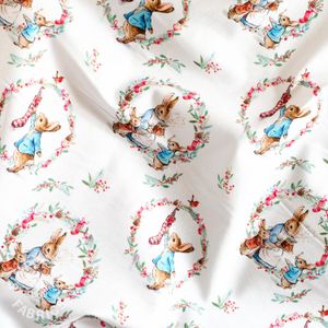 Peter Rabbit cute childrens Christmas fabric