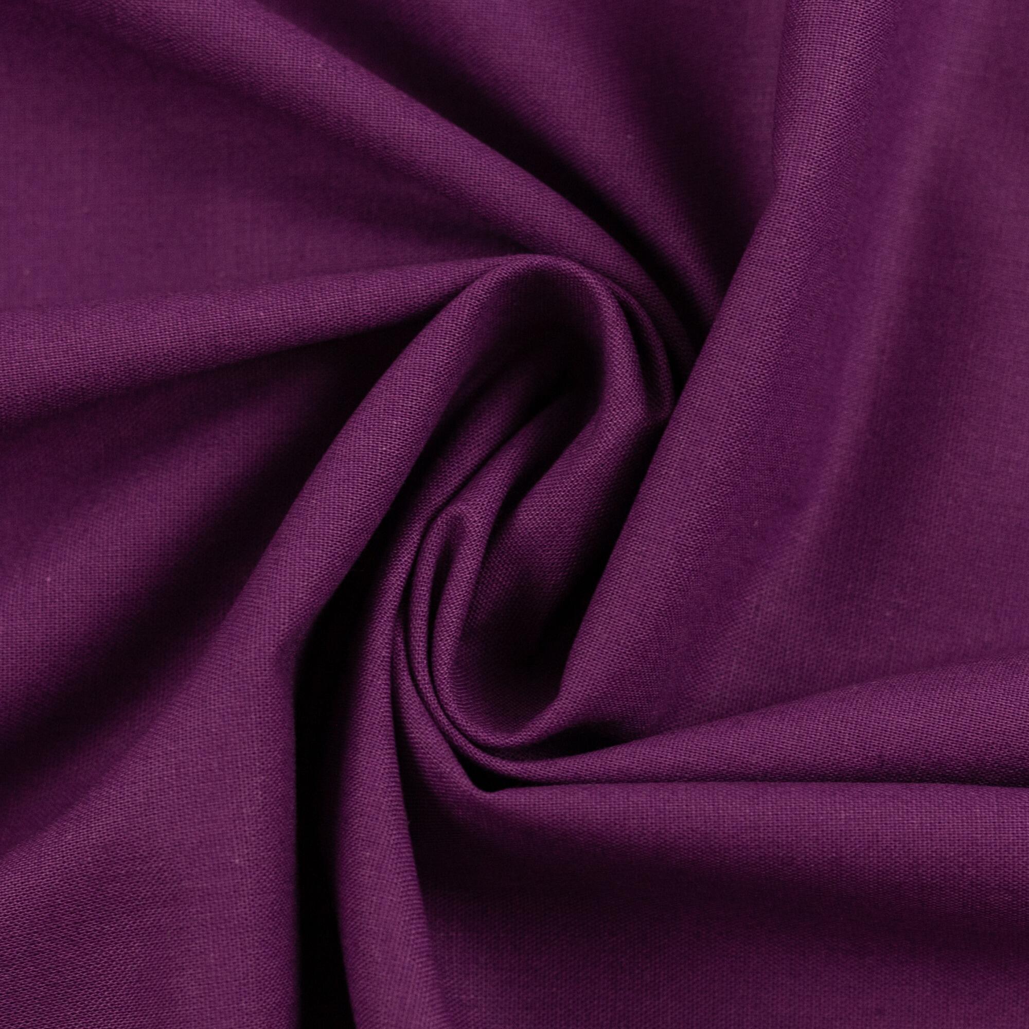 Dark purple cotton plain fabric