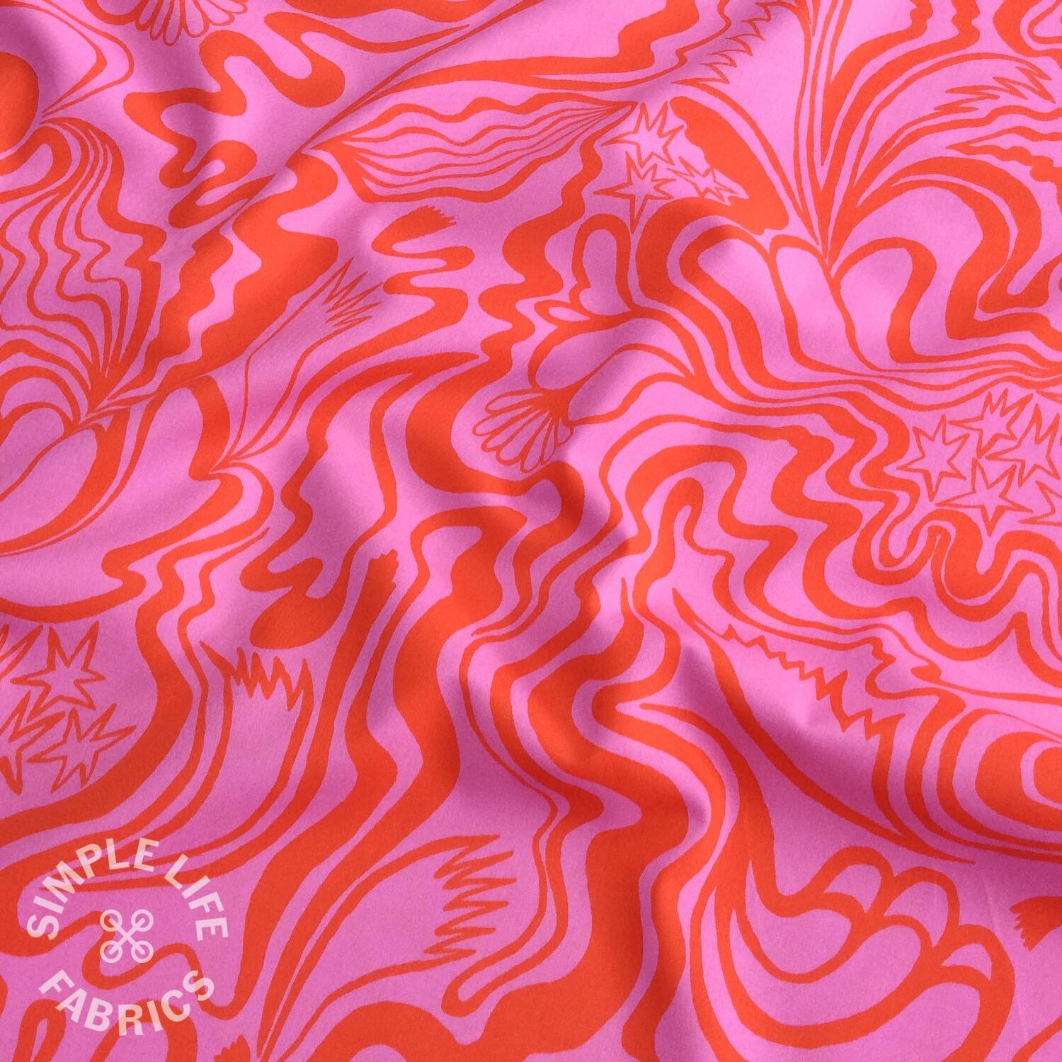 Wanderer Nerida Hansen pink cotton fabric