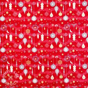 Christmas glitter fabric red