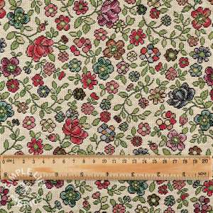 Tapestry upholstery fabric with flowers
