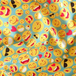 Emoji smileys cotton fabric