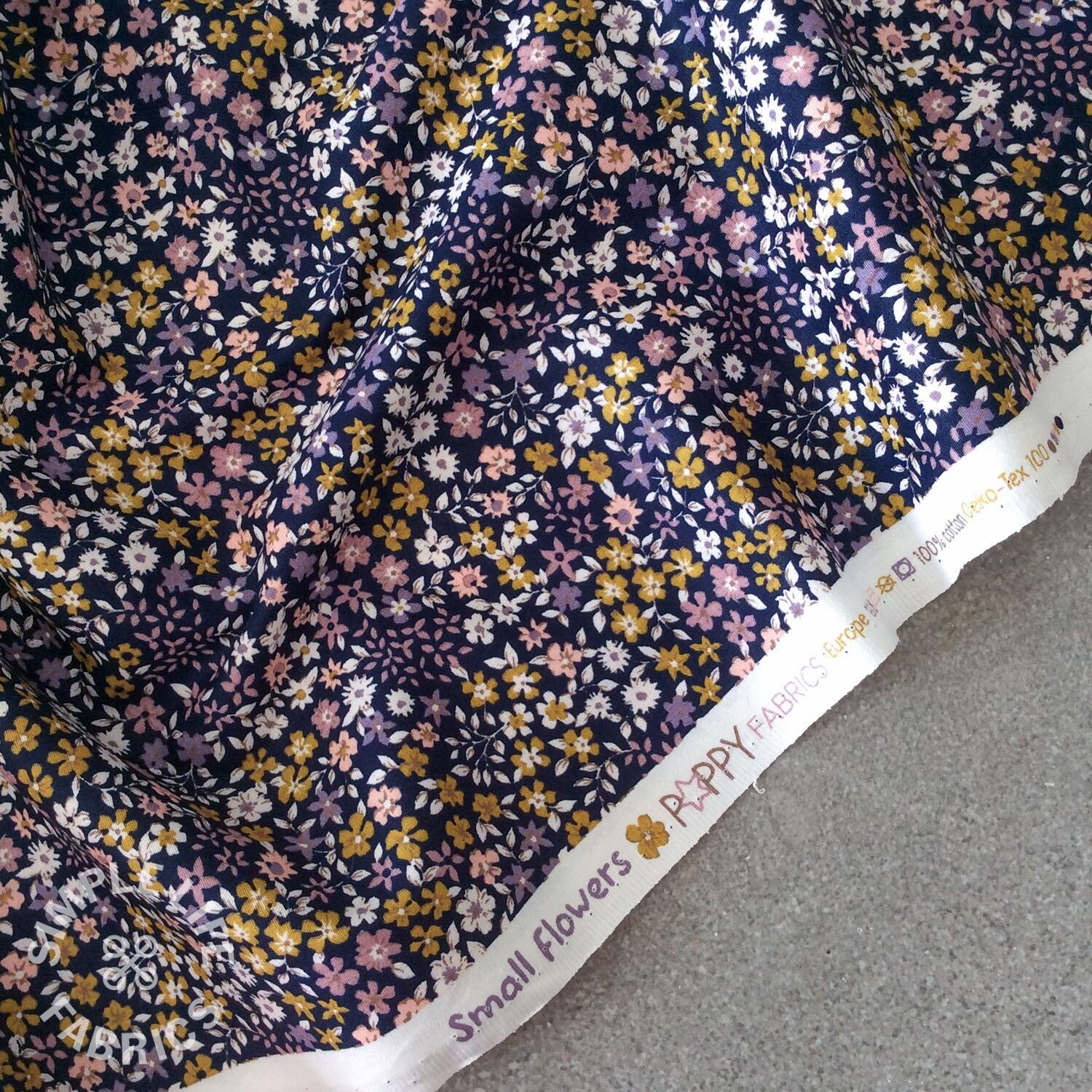 Delightful ditsy floral cotton poplin dress fabric - Oeko-Tex - Per ...
