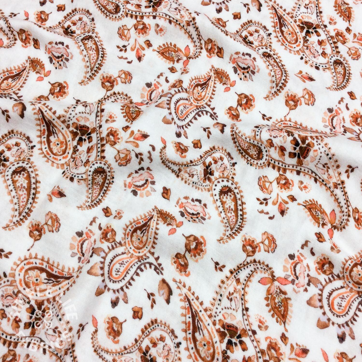 Paisley floral double gauze fabric