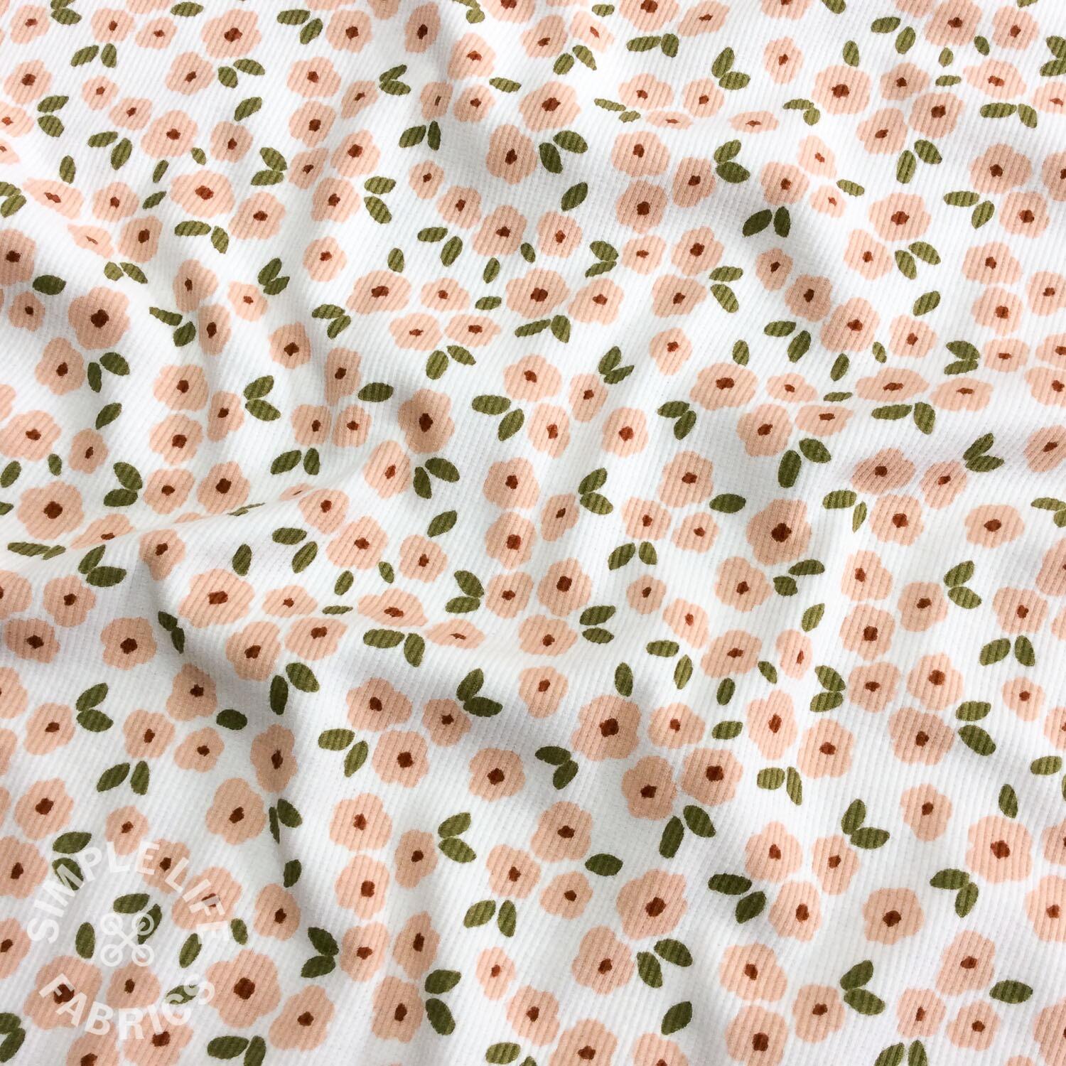 Floral rib jersey