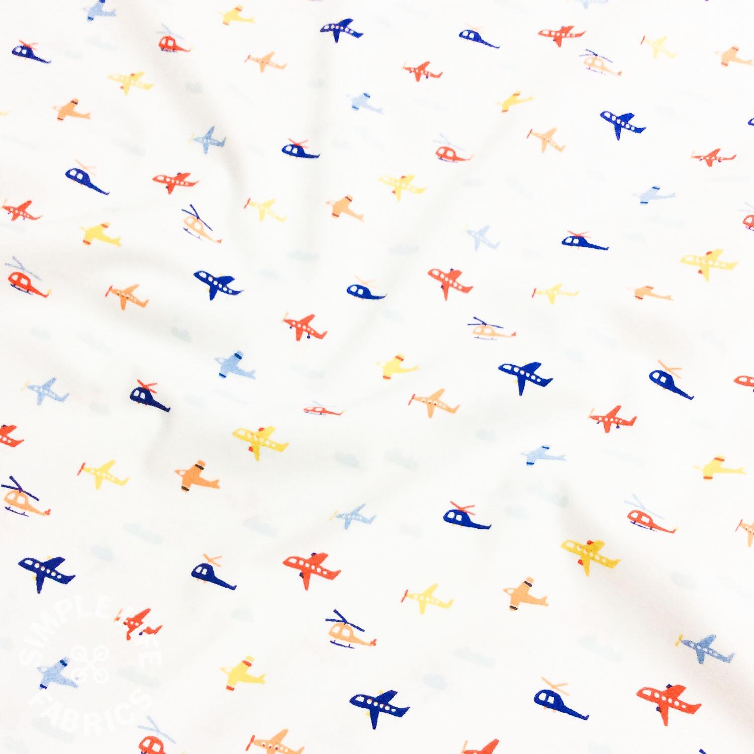 planes kids cotton fabric