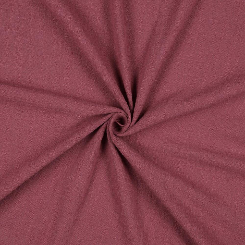 Mauve cotton slub cheesecloth fabric